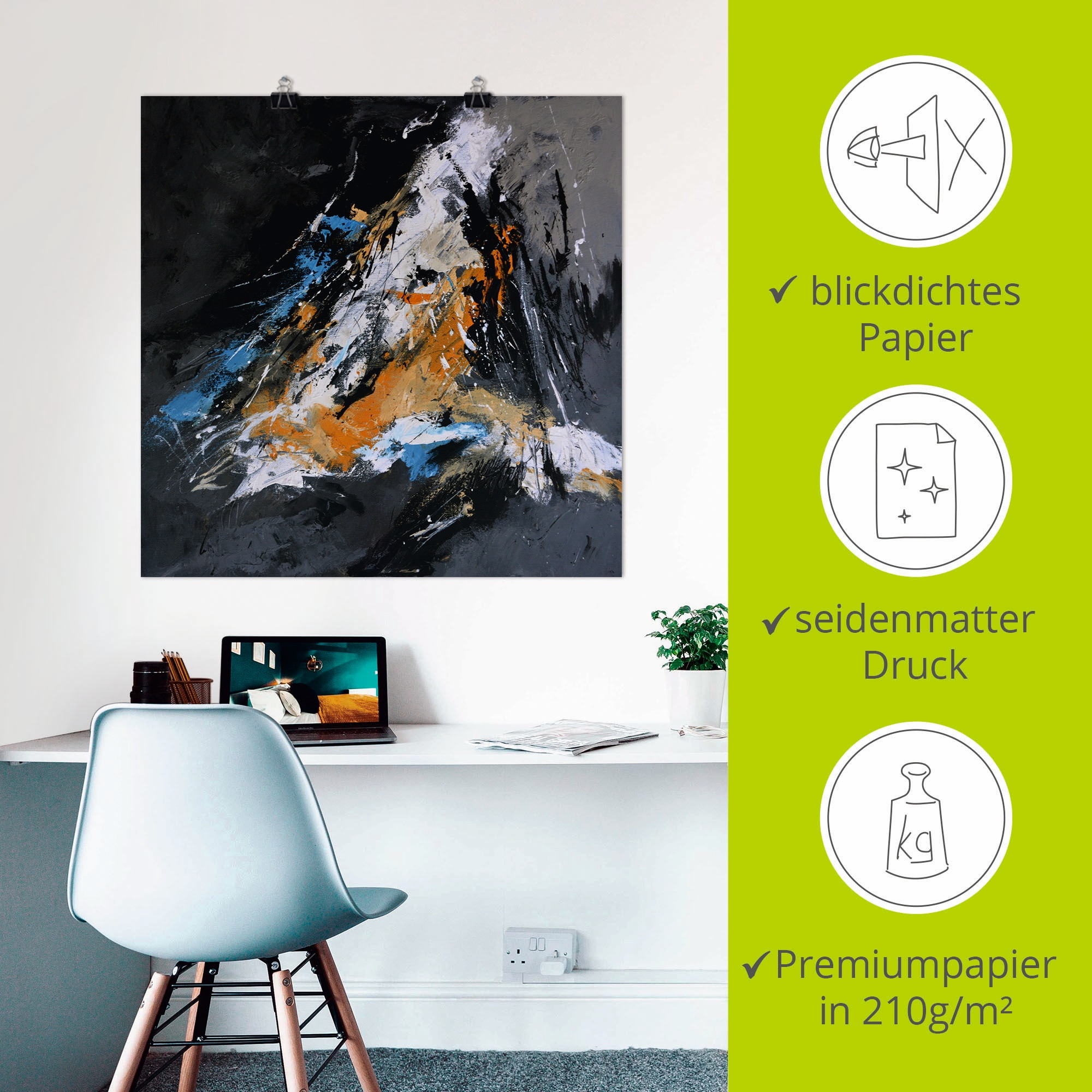 Artland Wandbild »Abstrakt X«, Gegenstandslos, (1 St.), als Leinwandbild, Poster in verschied. Grössen