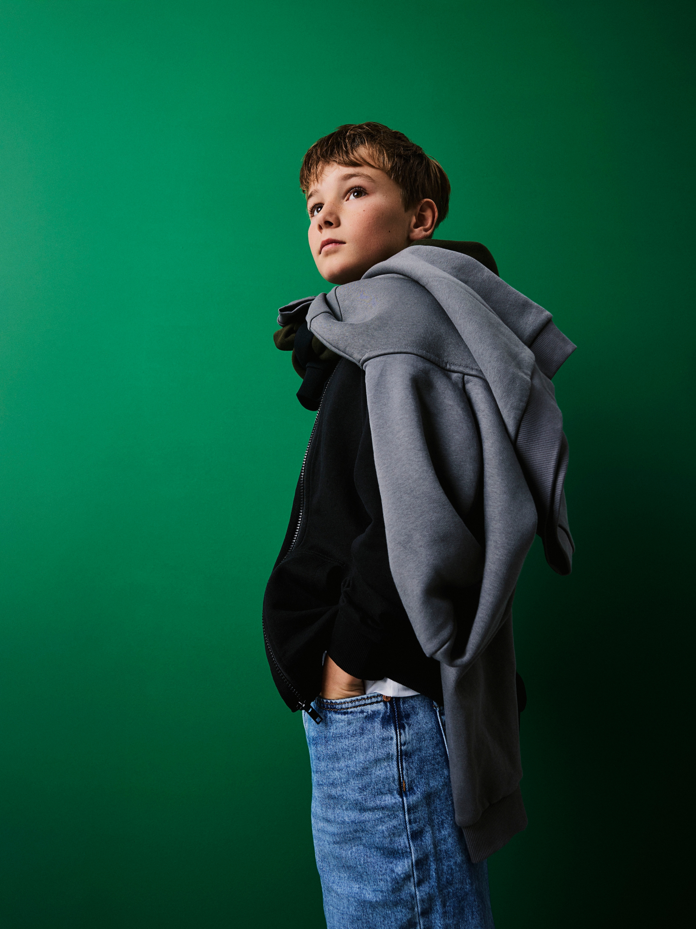 Name It Sweat à capuche »NKMNESWEAT CARD W HOOD UNB NOOS« de forme classique
