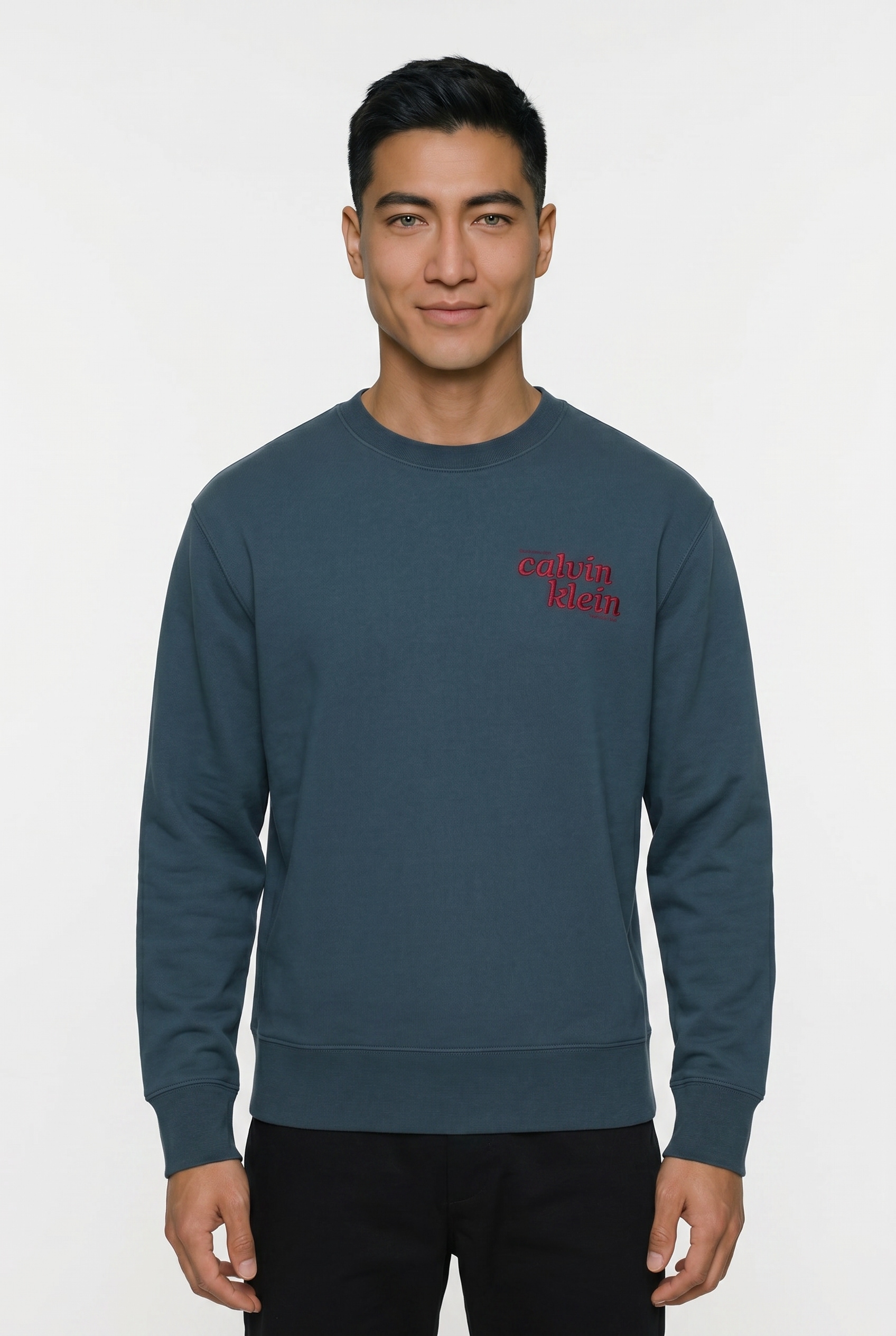 Image of Calvin Klein Sweatshirt, Rundhalsausschnitt, Regular Fit, Stickerei