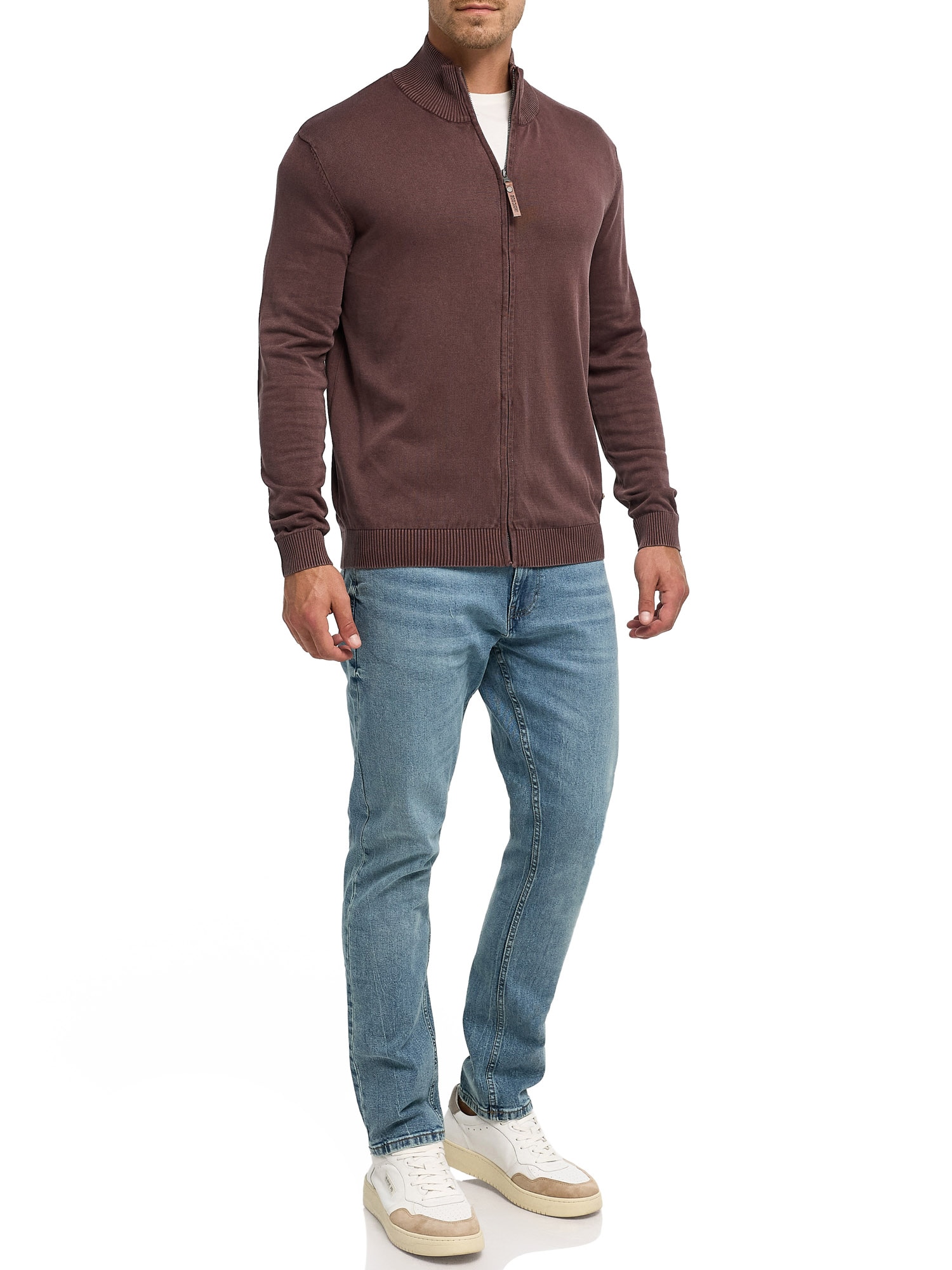 Indicode Veste en tricot »INArkmill cardigan« coton, coupe régulière