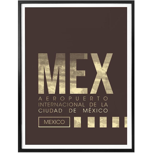 Wall-Art Poster »Wandbild MEX Flughafen Mexico City«, Flughafen, (1 St.),  Poster, Wandbild, Bild, Wandposter günstig kaufen