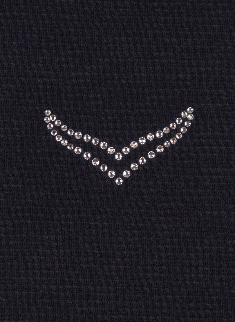 Trigema Jerseykleid »TRIGEMA Halbarm Kleid mit Kristallsteinen«, (1 tlg.)
