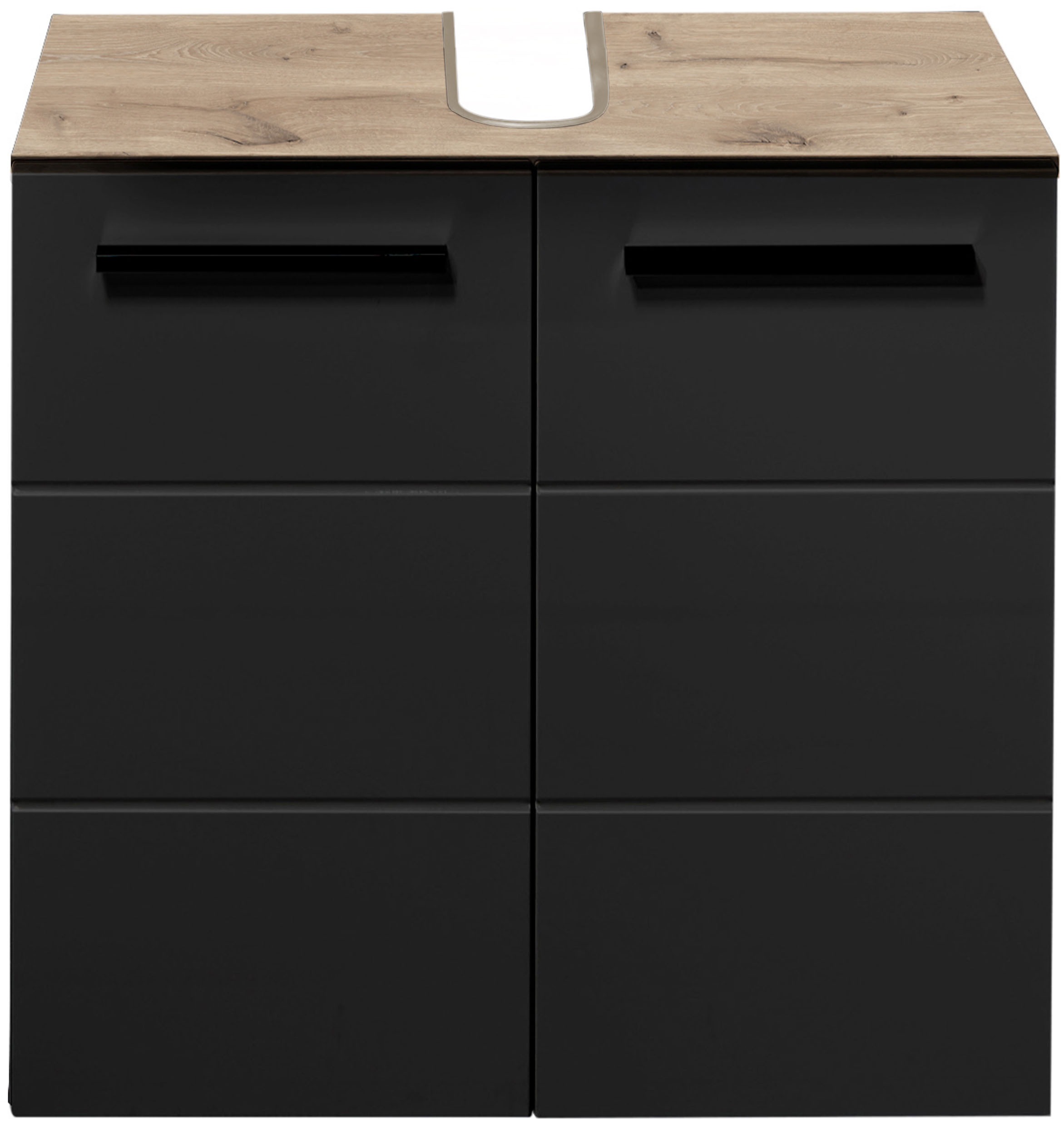BASIC by Balculina Armoire sous lavabo »Rom BxHxT 60x62x31« 1 cuis tlg. largeur 60cm, poignées en plastique, Made in Europe