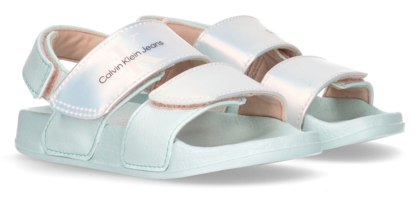 Calvin Klein Jeans Sandale »VELCRO SANDAL«, Sommerschuh, Klettschuh, Sandalette, mit Schimmer-Effekt
