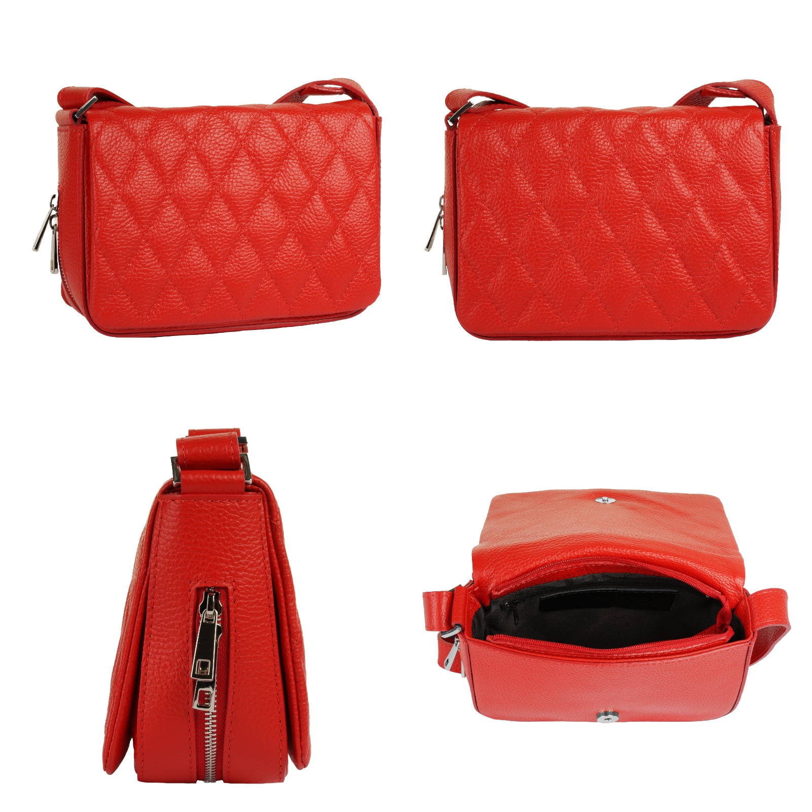 Cluty Henkeltasche, echt Leder, Made in Italy