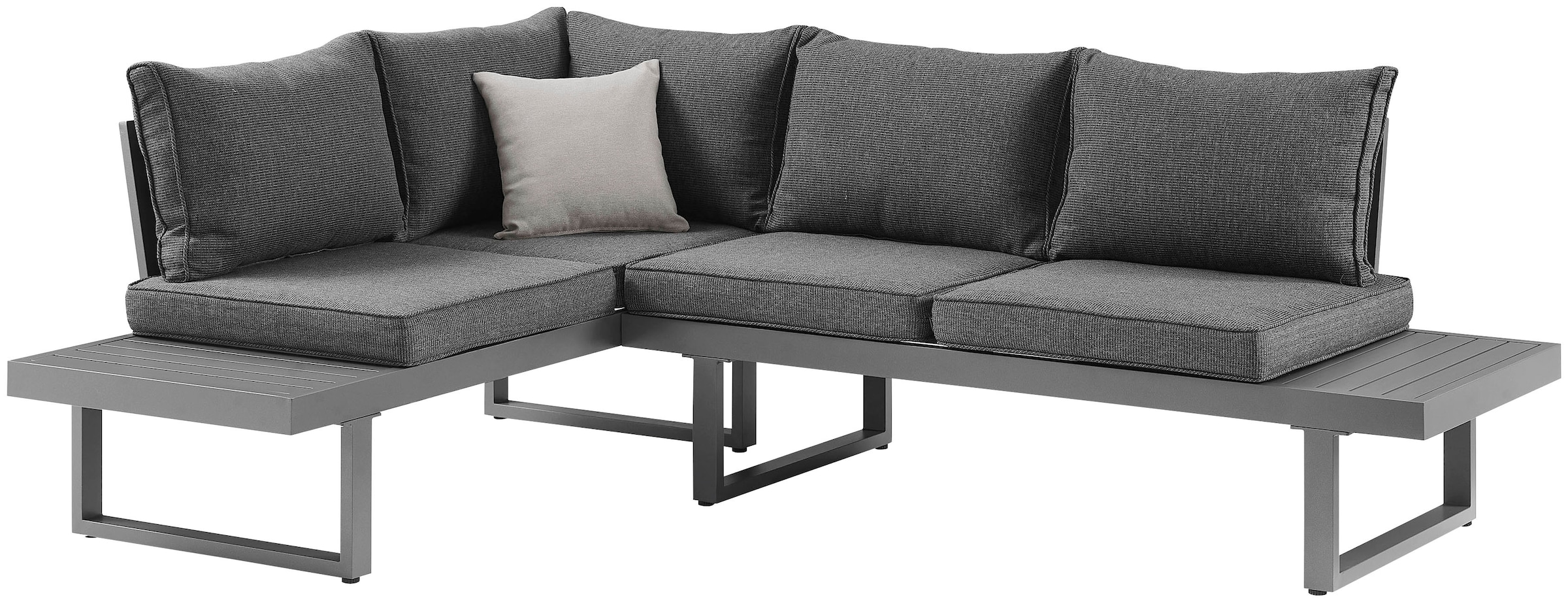 KONIFERA Gartenlounge-Set »Hamburg« Set, Tisch:100x60x60/40cm,abnehmbare Rückenlehnen ,individuell aufstellbar, 14 Stk. tlg. höhenverstellbarer Tisch, inkl. Schutzhülle, Aluminiumgestell