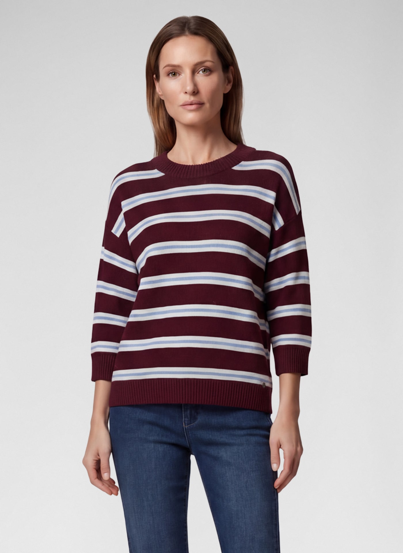 Image of Rabe 3/4 Arm-Pullover in Streifen-Optik