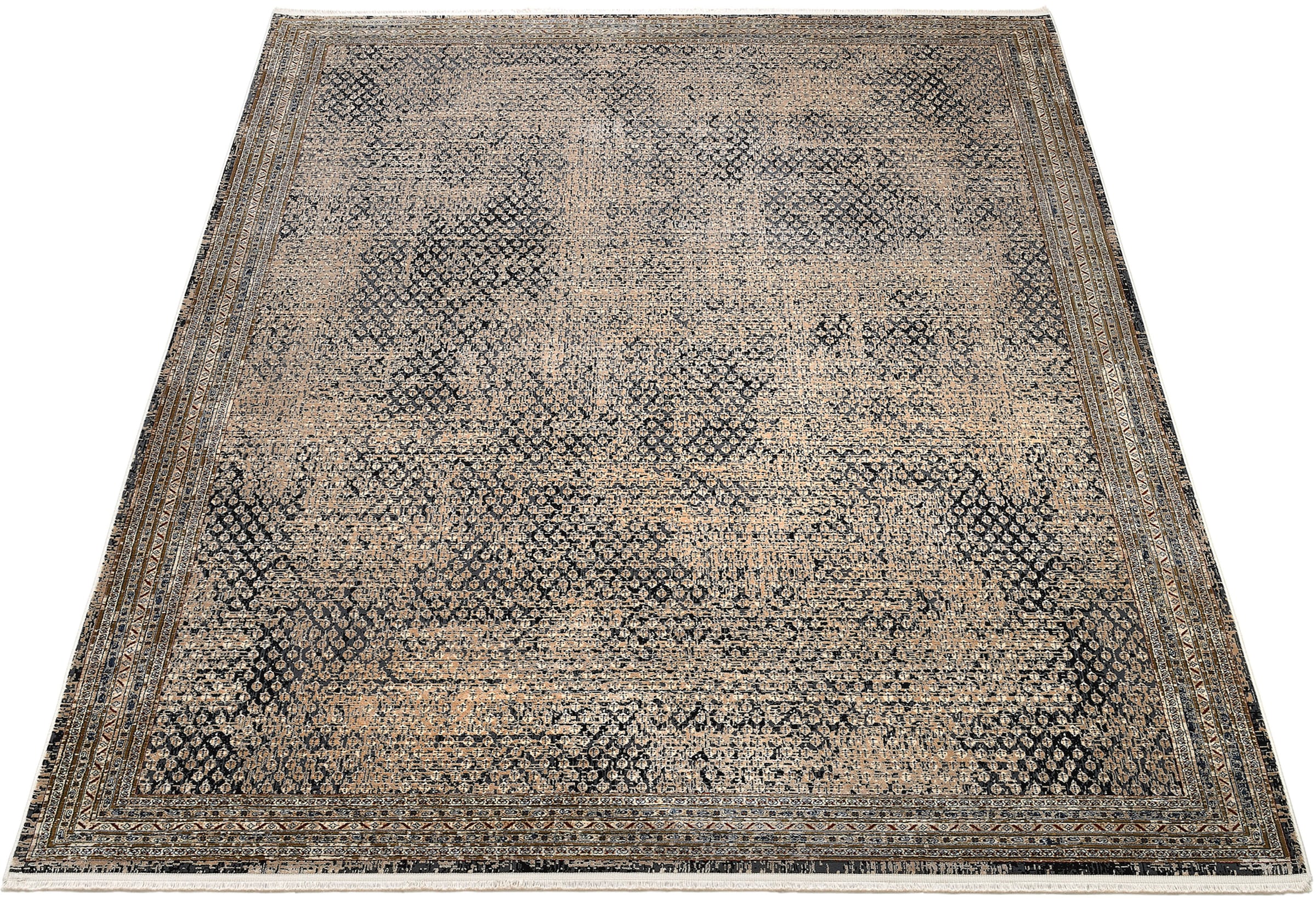 Image of WK WOHNEN Teppich "POINTS" rechteckig 7 mm Höhe hochwertiger Materialmix mit seidigem Glanz