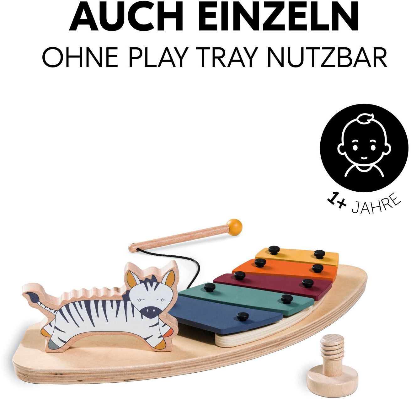 Hauck Jouet instrument de musique »Play Music Zebra für Hauck Spielbrett Play Tray« FSC® - schützt Wald