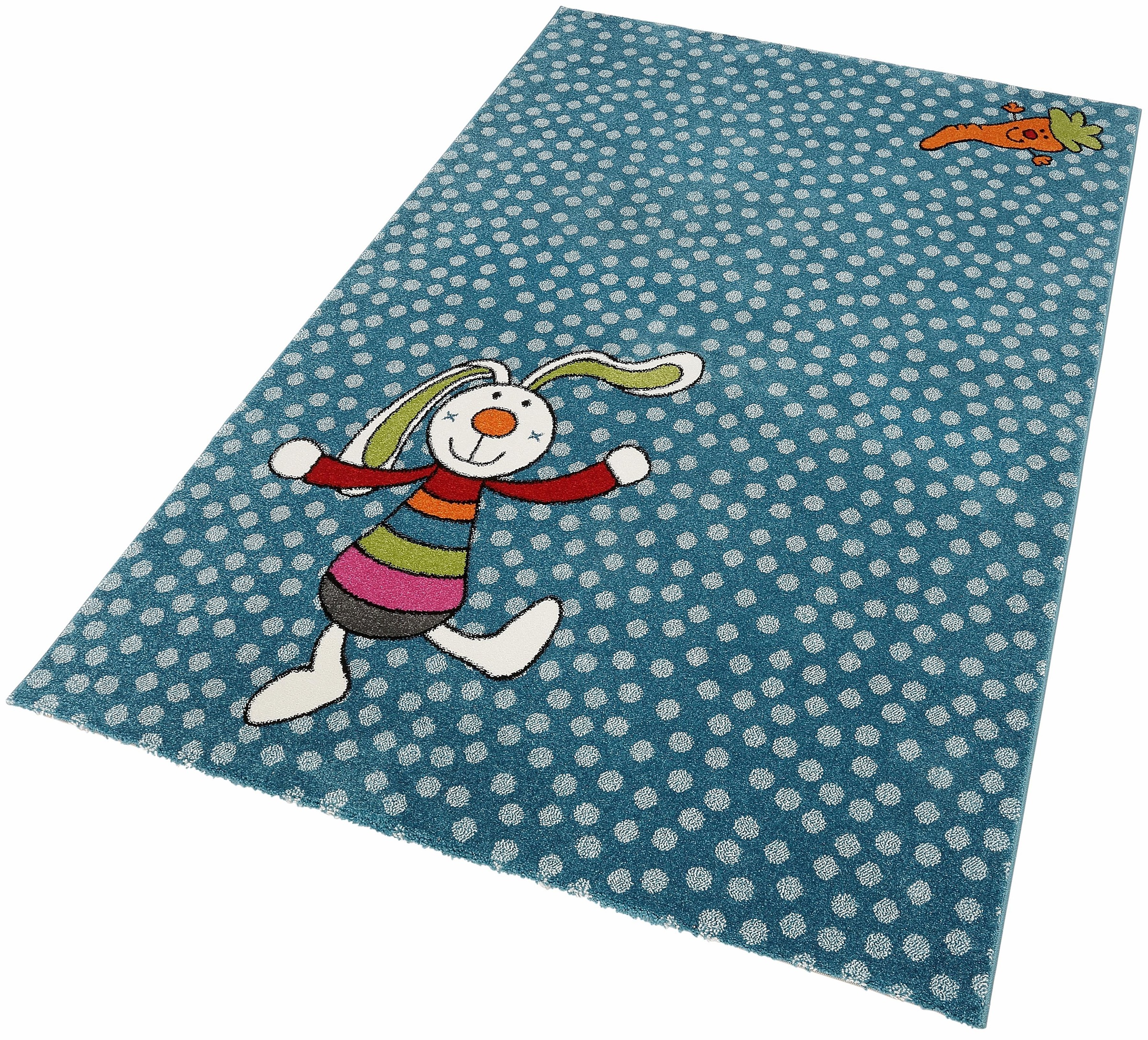 Sigikid Kinderteppich »Rainbow Rabbit«, rechteckig, 13 mm Höhe