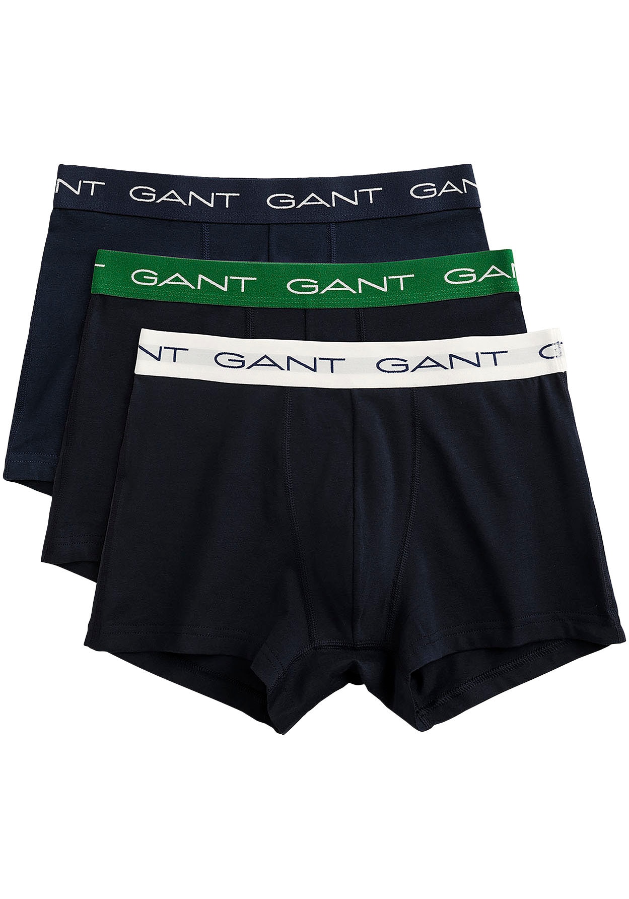 Gant Boxershorts, (Packung, 3 St., 3), mit Logodruck