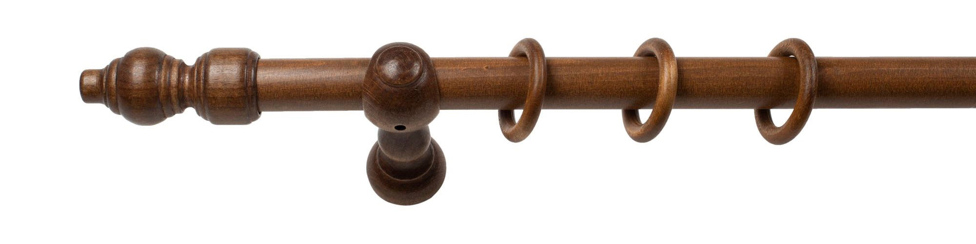 SN DECO GROUP Gardinenstange »Filigrano«, 1 läufig-läufig, Fixmass, 28 mm, Holz, verschiedene Längen und Farben, Komplettset