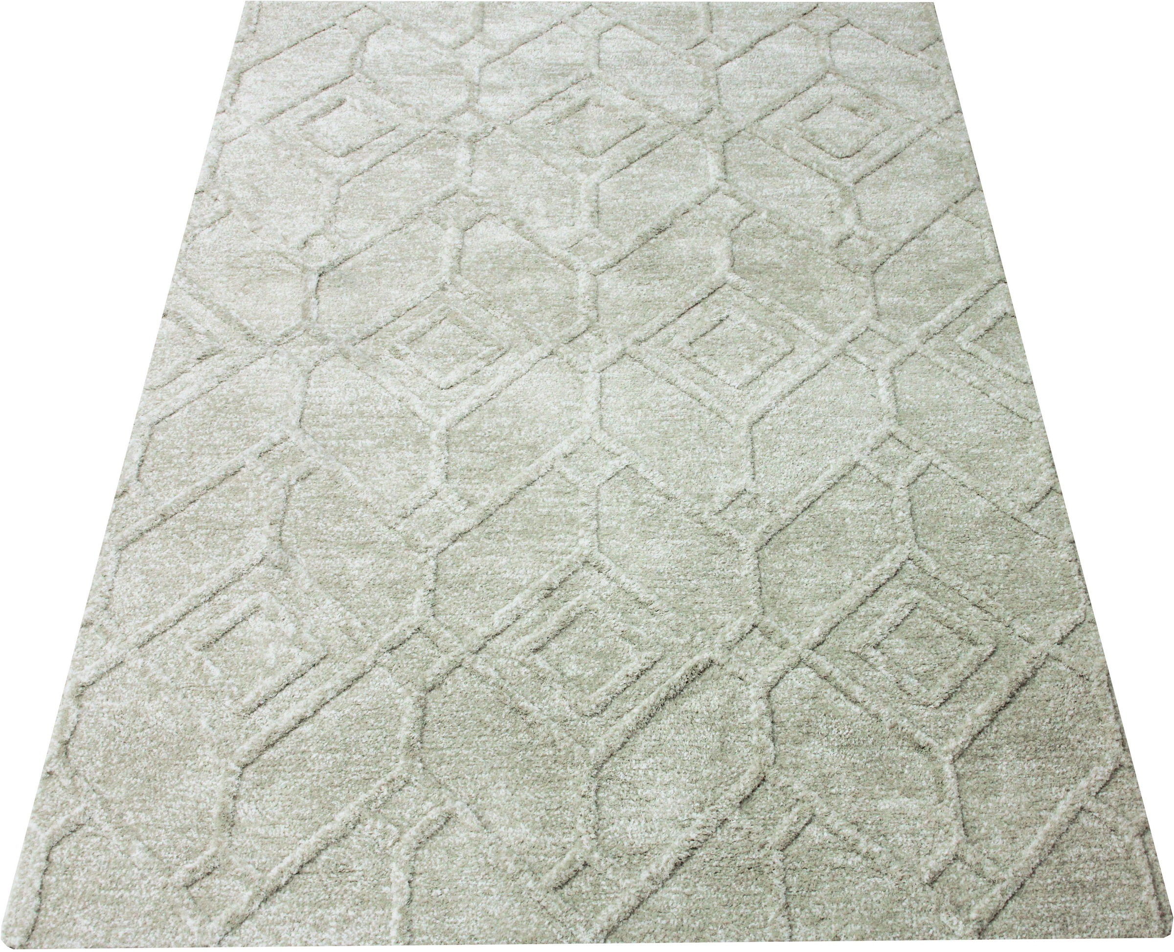 Image of Timbers Teppich »Huntsville«, rechteckig, 11 mm Höhe, Hoch-Tief-Struktur, geometrisches Design, Teppich ideal für Wohnzimmer, Schlafzimmer, Esszimmer bei Ackermann Versand Schweiz