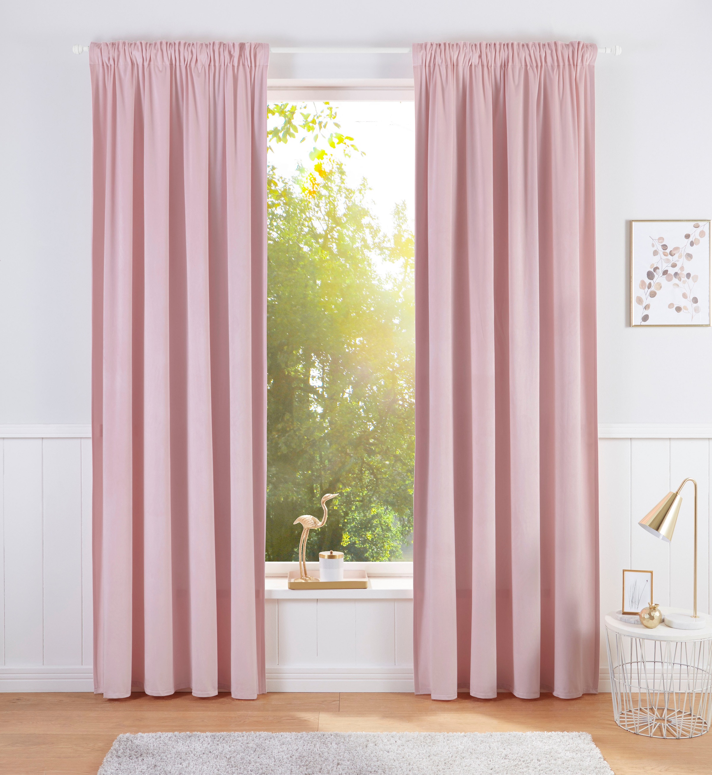 Image of Home affaire Vorhang »Brighton«, (2 St.), blickdicht, Samtoptik, monochrom, schwere Qualität bei Ackermann Versand Schweiz