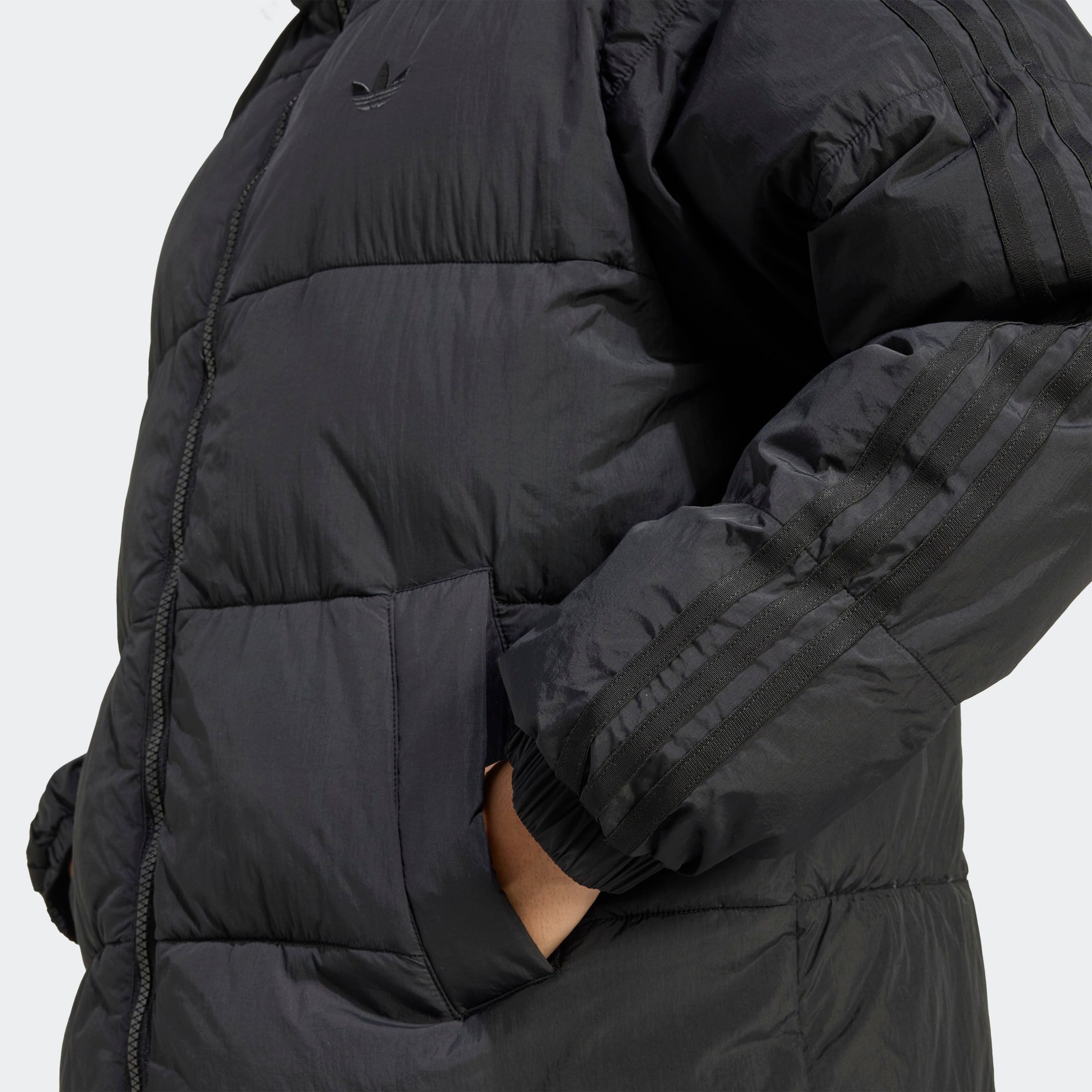 adidas Originals Winterjacke »LONG PUFFER« Langer Mantel aus Kunstdaunen