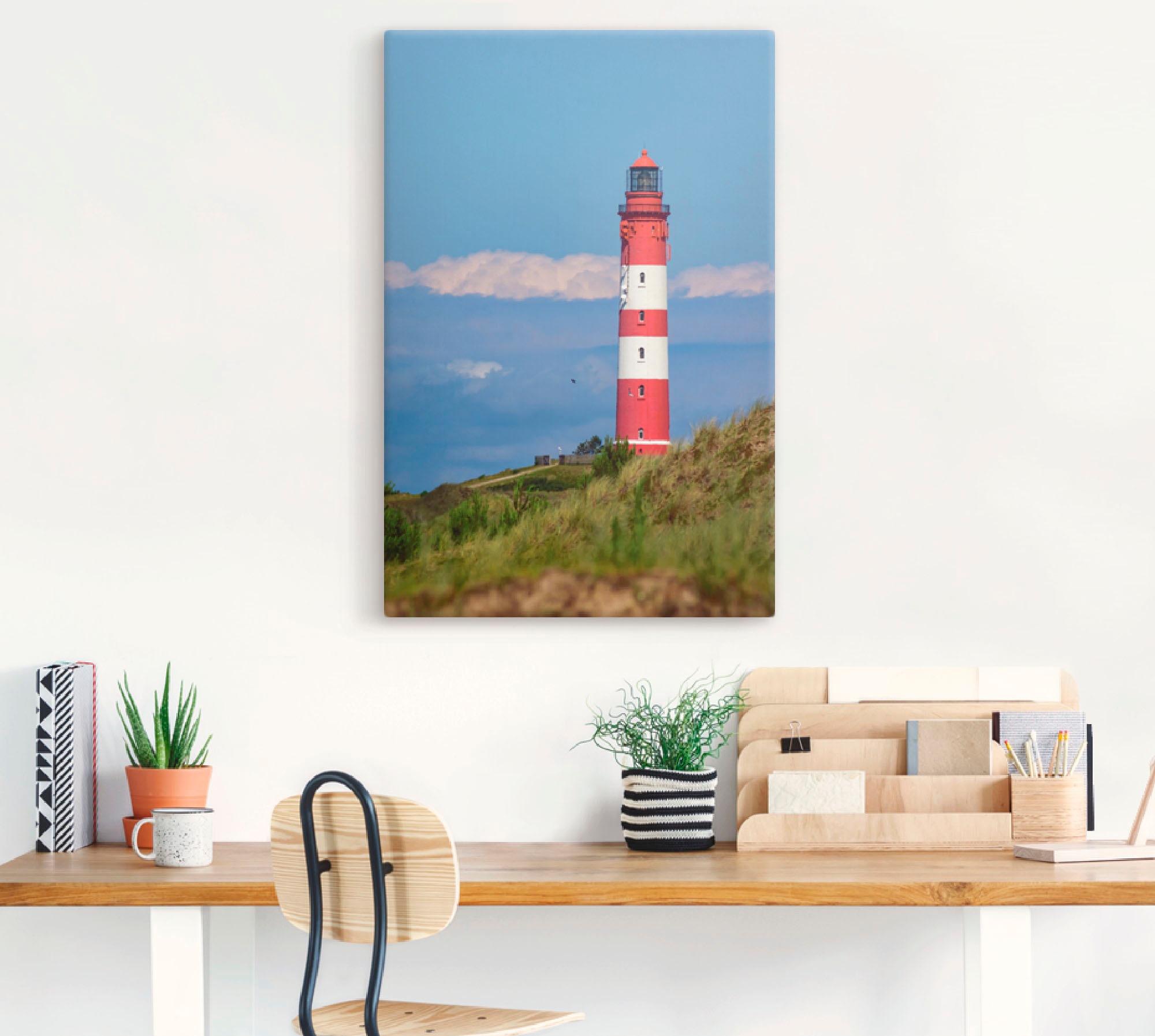 Artland Wandbild »Leuchtturm von Amrum«, Gebäude, (1 St.), als Leinwandbild, Poster in verschied. Grössen