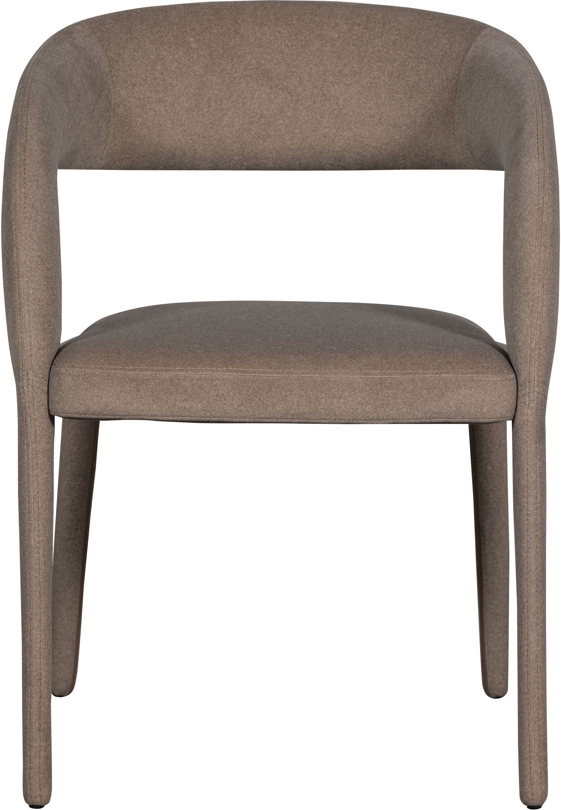 WOOOD Armlehnstuhl »Arms filzartige Optik Webstoff vollständig bezogen, H80 x B60 x T54 cm« () Tragkraft 120 kg, Maximale Verschleissfestigkeit, montiert geliefert