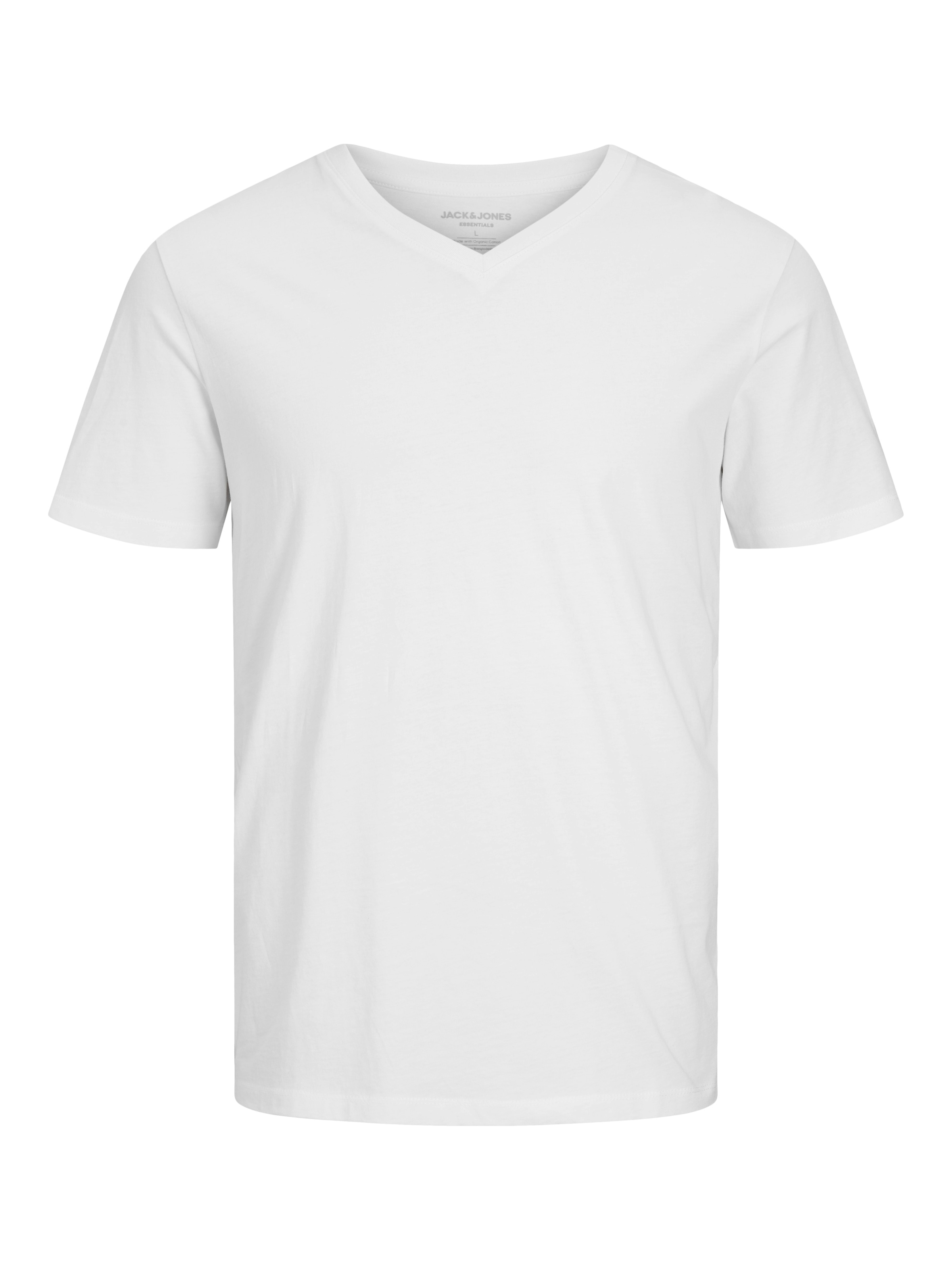 Jack & Jones V-Shirt »JJEORGANIC mit V-Ausschnitt, lässig kombinierbar, ideal für Alltag« unifarben, modisch, regular fit, Baumwolle, V-Ausschnitt
