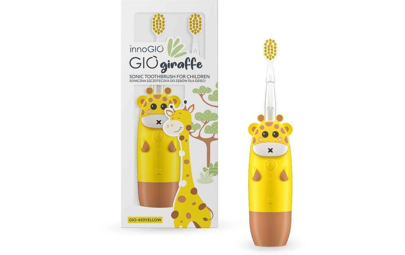 Elektrische Zahnbürste »innoGIO Sonic Giraffe Gelb«