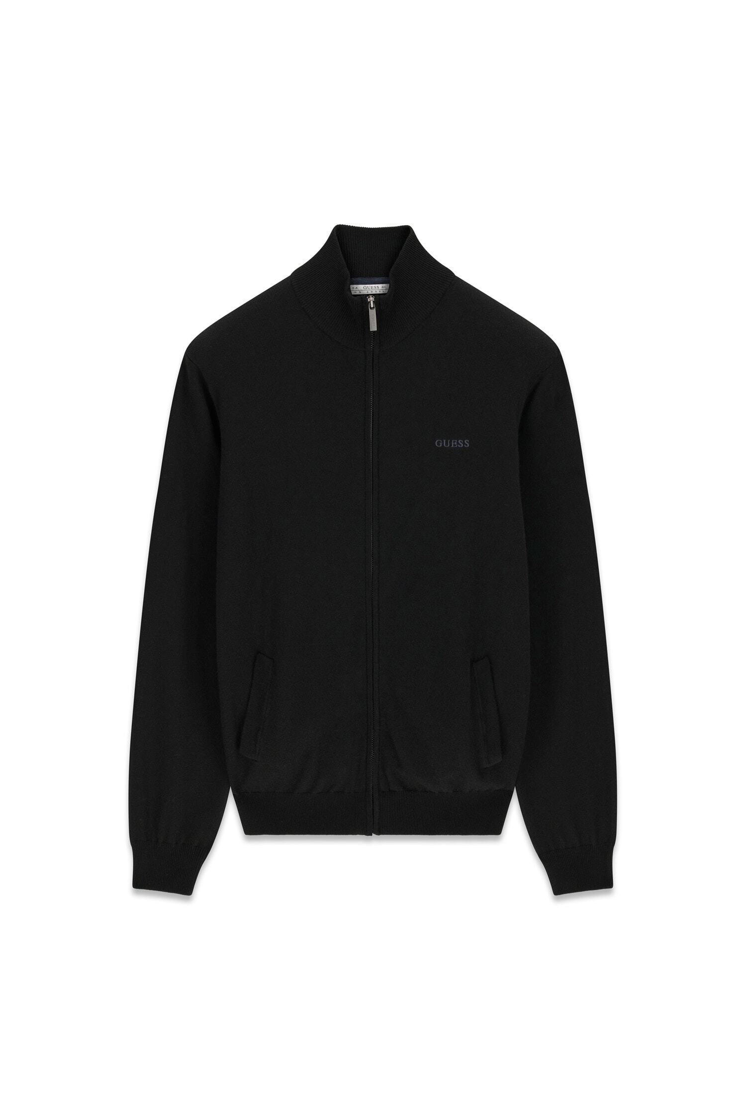 Guess Veste en tricot »MAGNUS« Stehkragen, Regular Fit, Eingrifftaschen