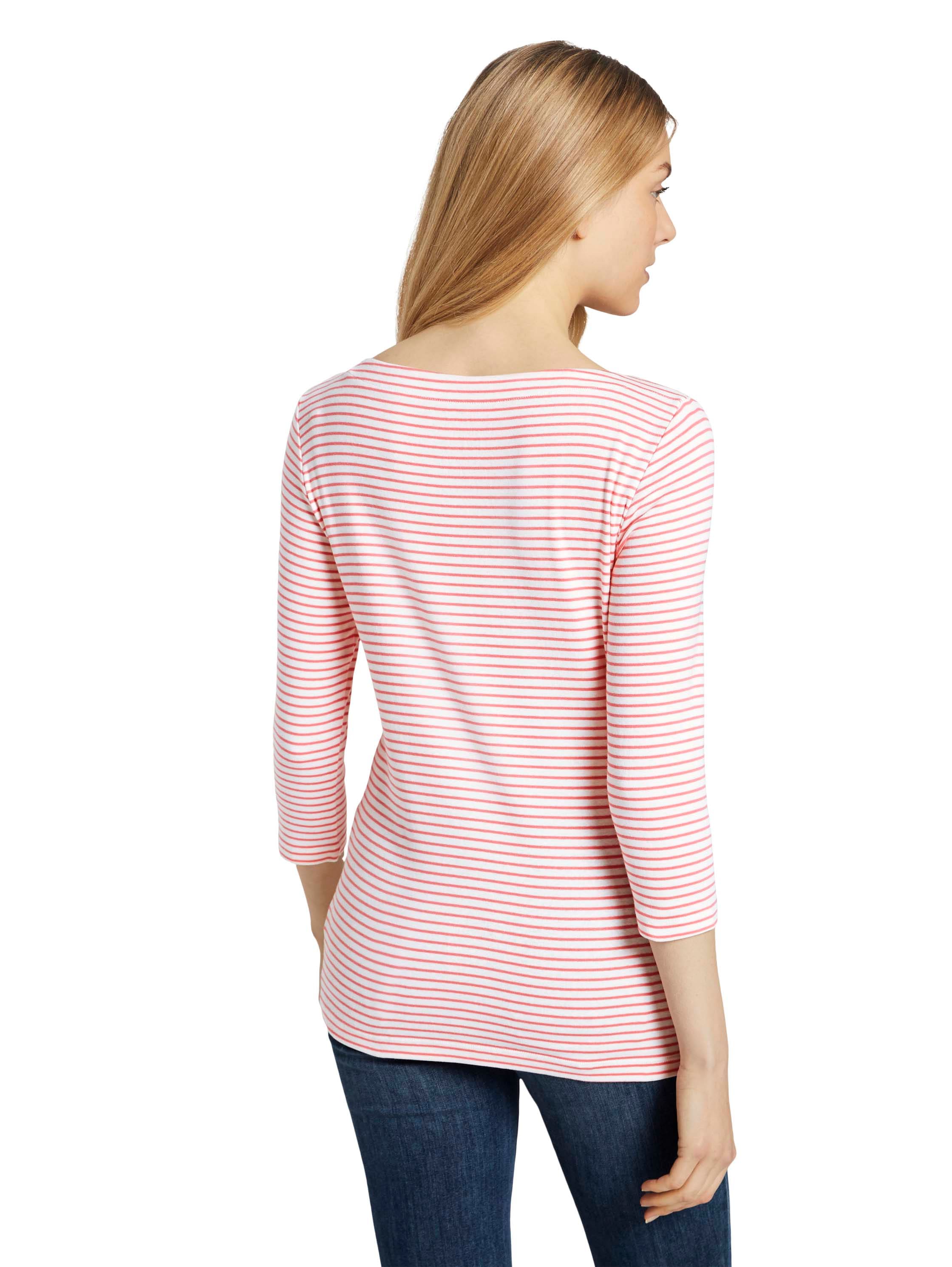 TOM TAILOR T-shirt à manches 3/4 mit Streifenmuster