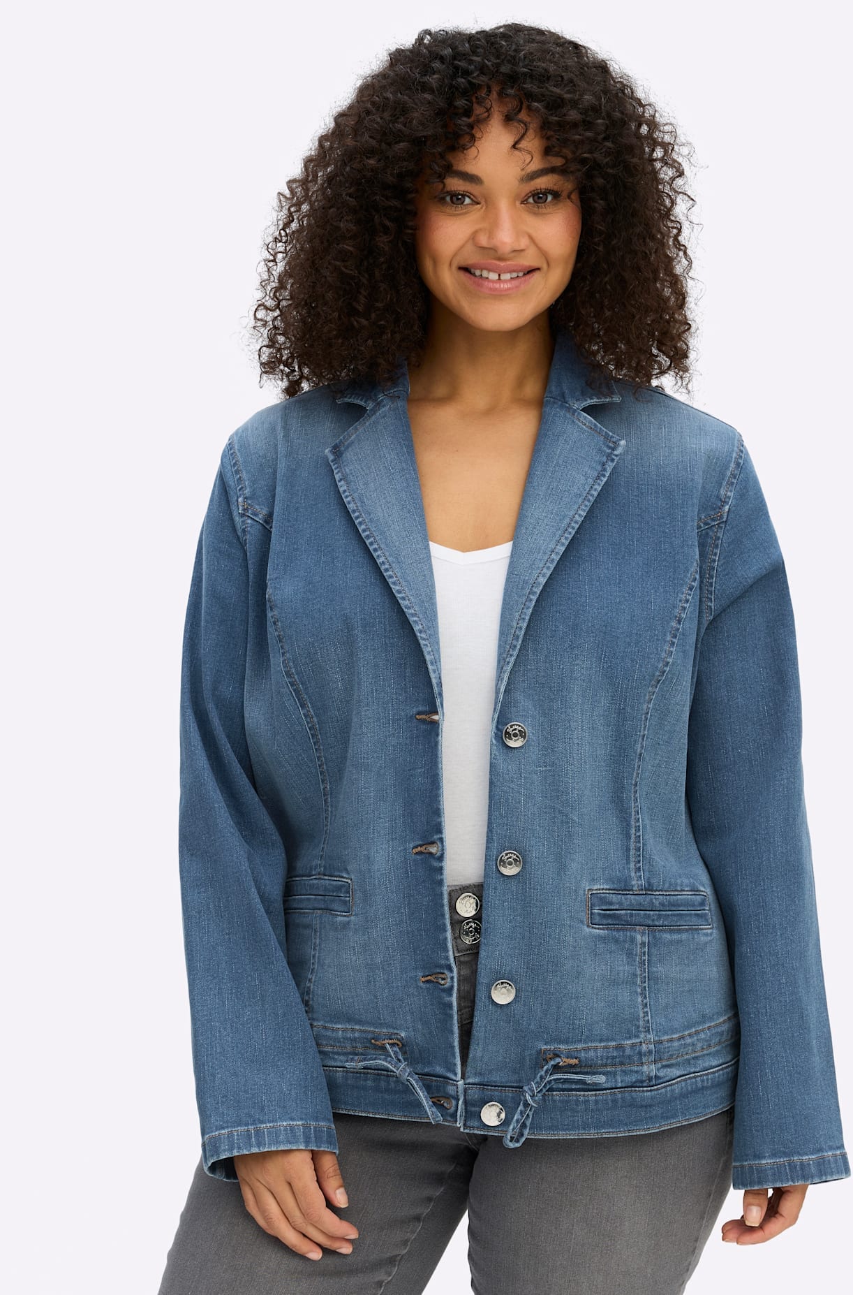 Image of Sheego Jeansblazer "Jeansblazer"