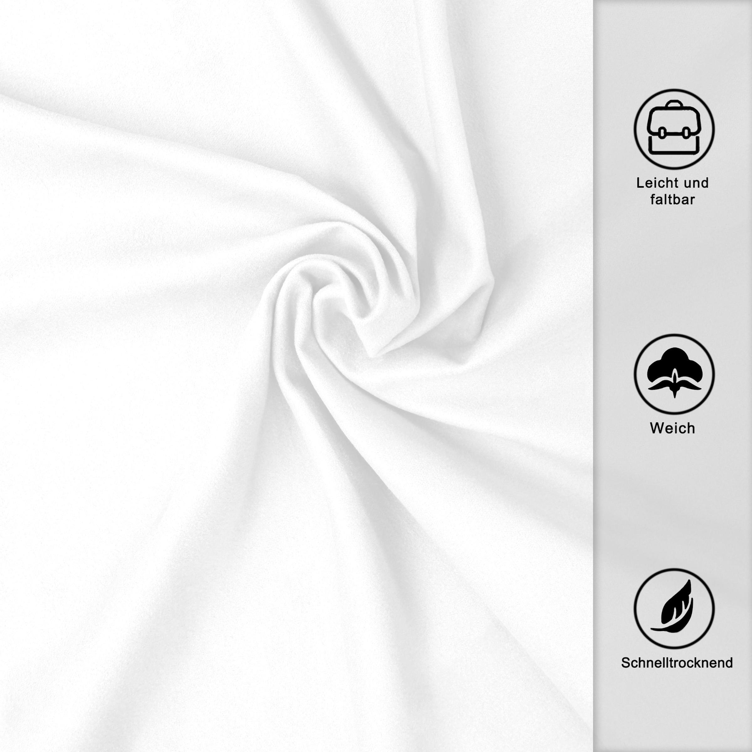 my home Handtücher »Xavi, 4 Teile, ideal als Sporthandtuch, Reisehandtuch, Strandtuch« diverse Grössen, sehr leicht, kompakt, schnelltrocknend, Mikrofaser