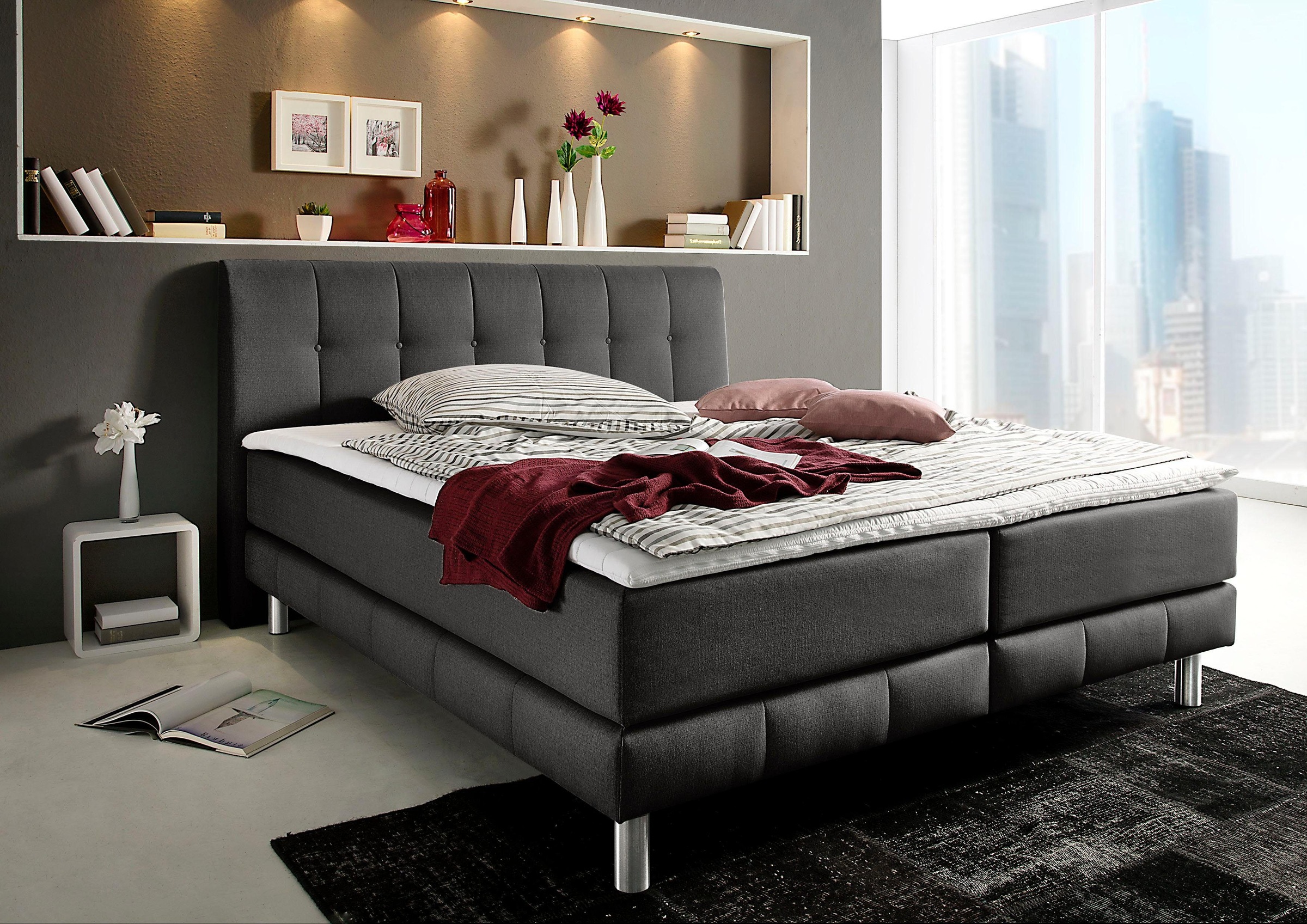 Image of Home affaire Boxspringbett "Cafone" inkl. Topper, 5 Breiten, 3 Matratzenarten und 3 Härtegraden wählbar