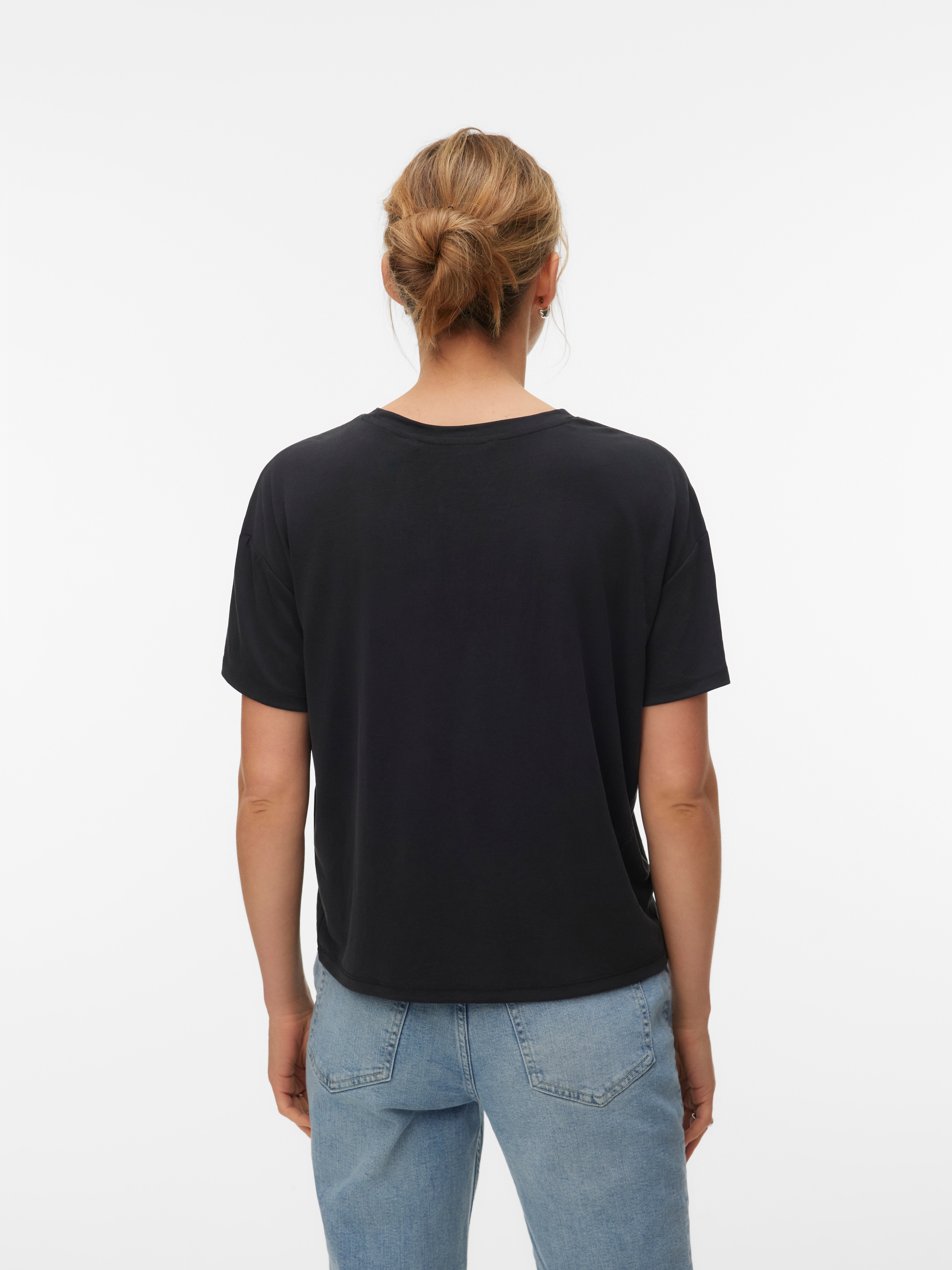 Vero Moda Kurzarmshirt »VMFILLI 2/4 TEE JRS NOOS« Materialmix, relaxed fit