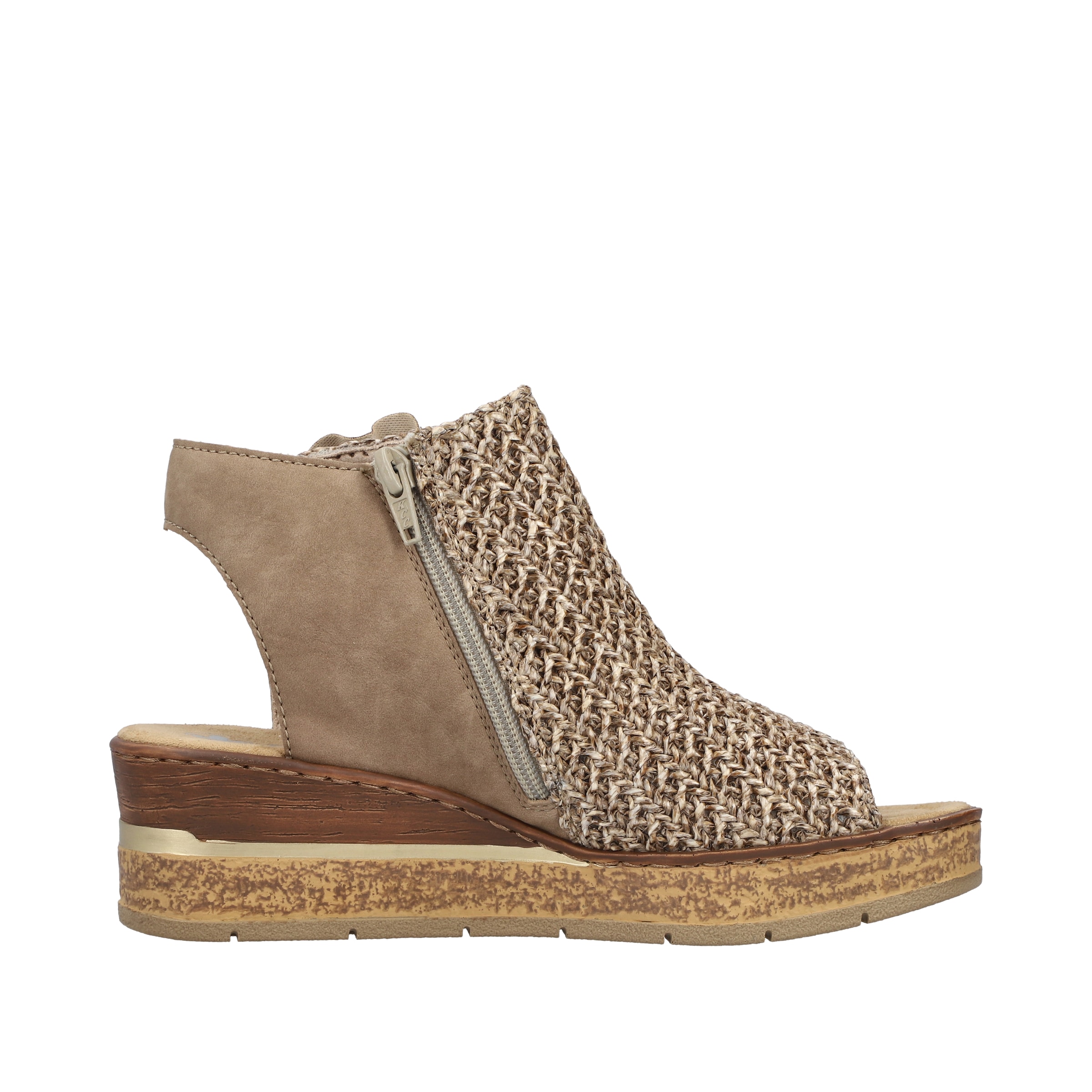 Rieker Sandales à tige  Sandale compensée, chaussure d'été, sandalette à plateforme avec fleur