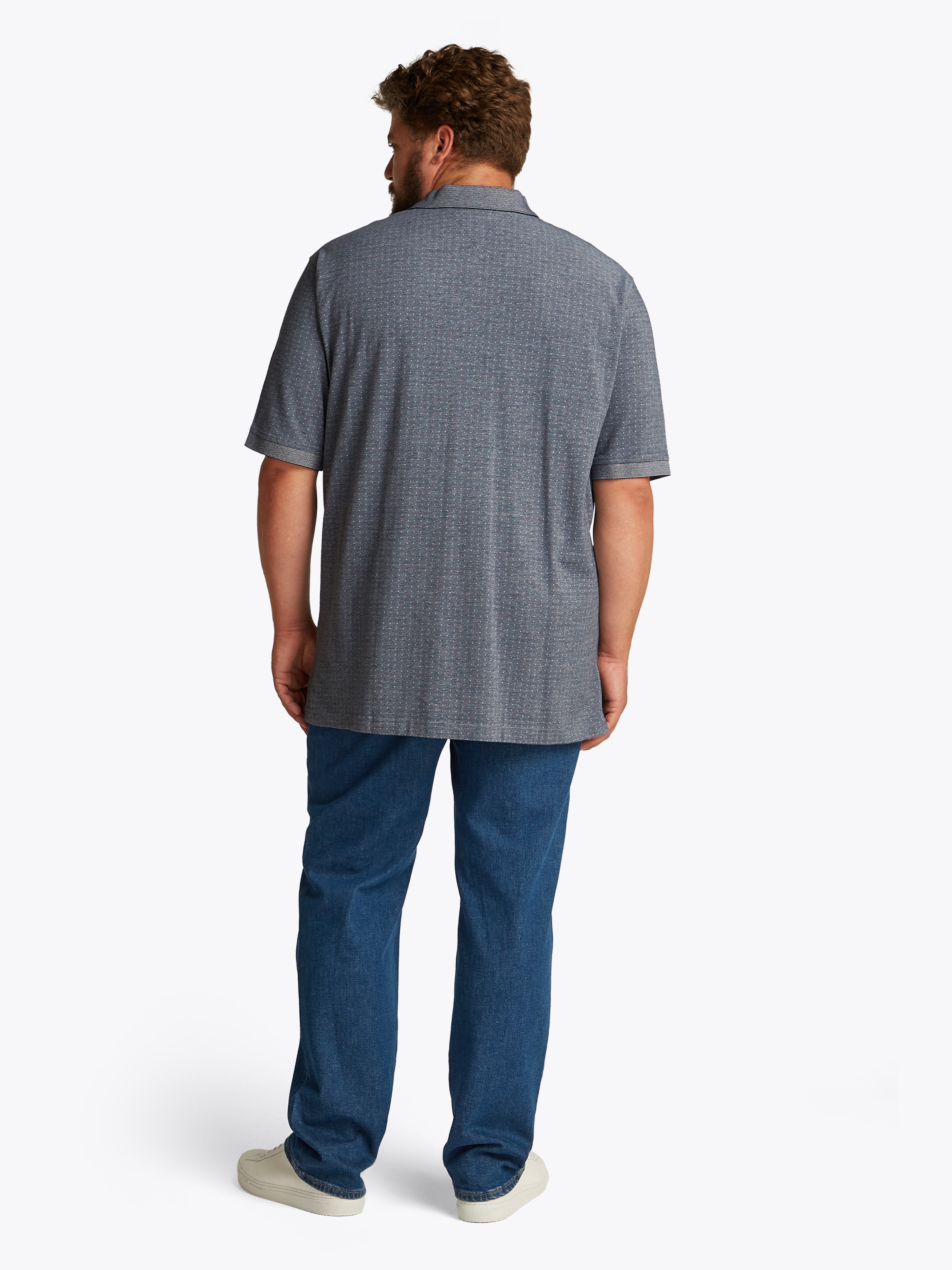 Tommy Hilfiger Big & Tall Poloshirt »BT-PIQUE MICROPRINT REG POLO-B«, in Grossen Grössen, Logostickerei
