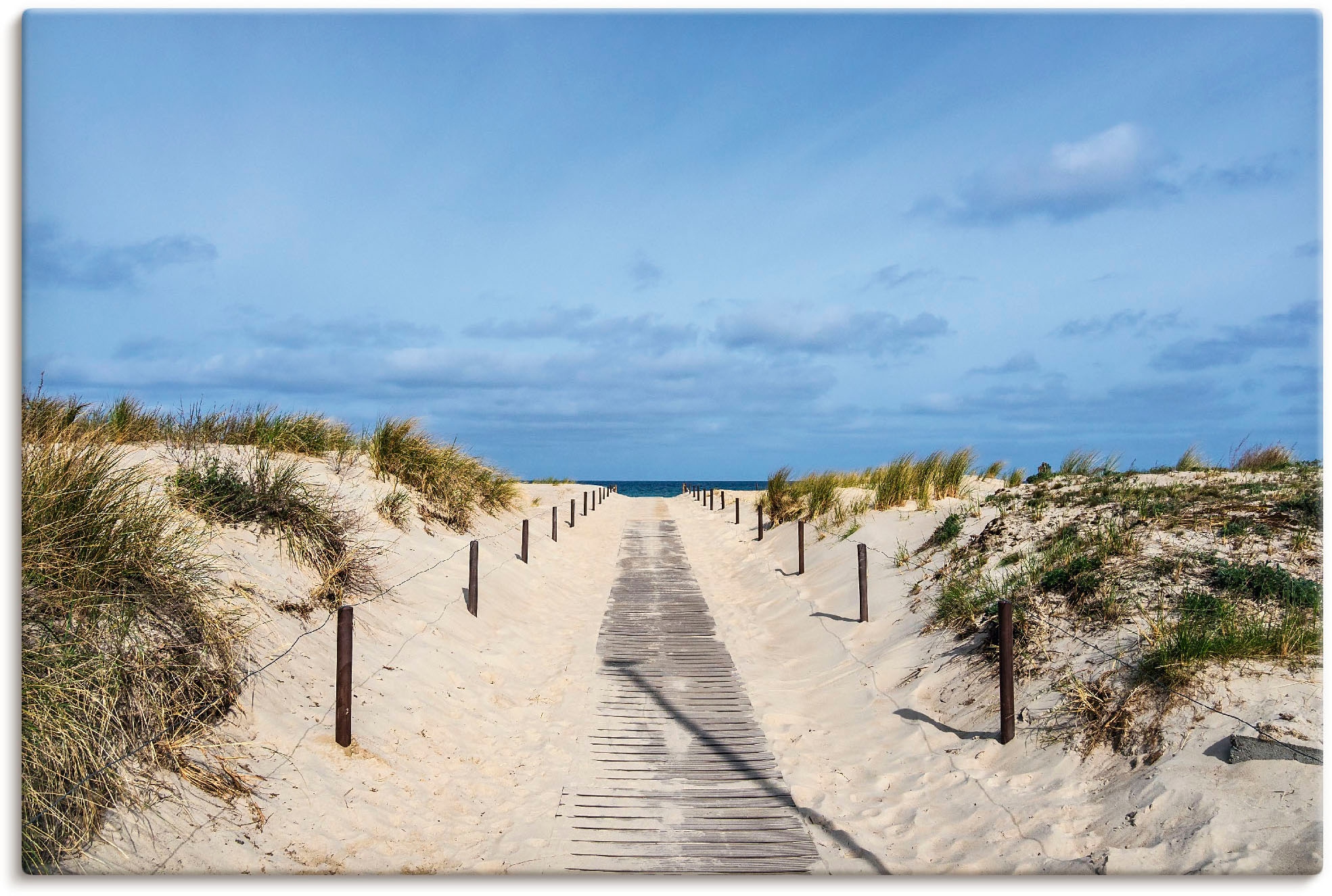 Image of Artland Wandbild "Strandaufgang an Küste der Ostsee" Strandbilder 1 Stk. tlg. auf Holzrahmen gespannt