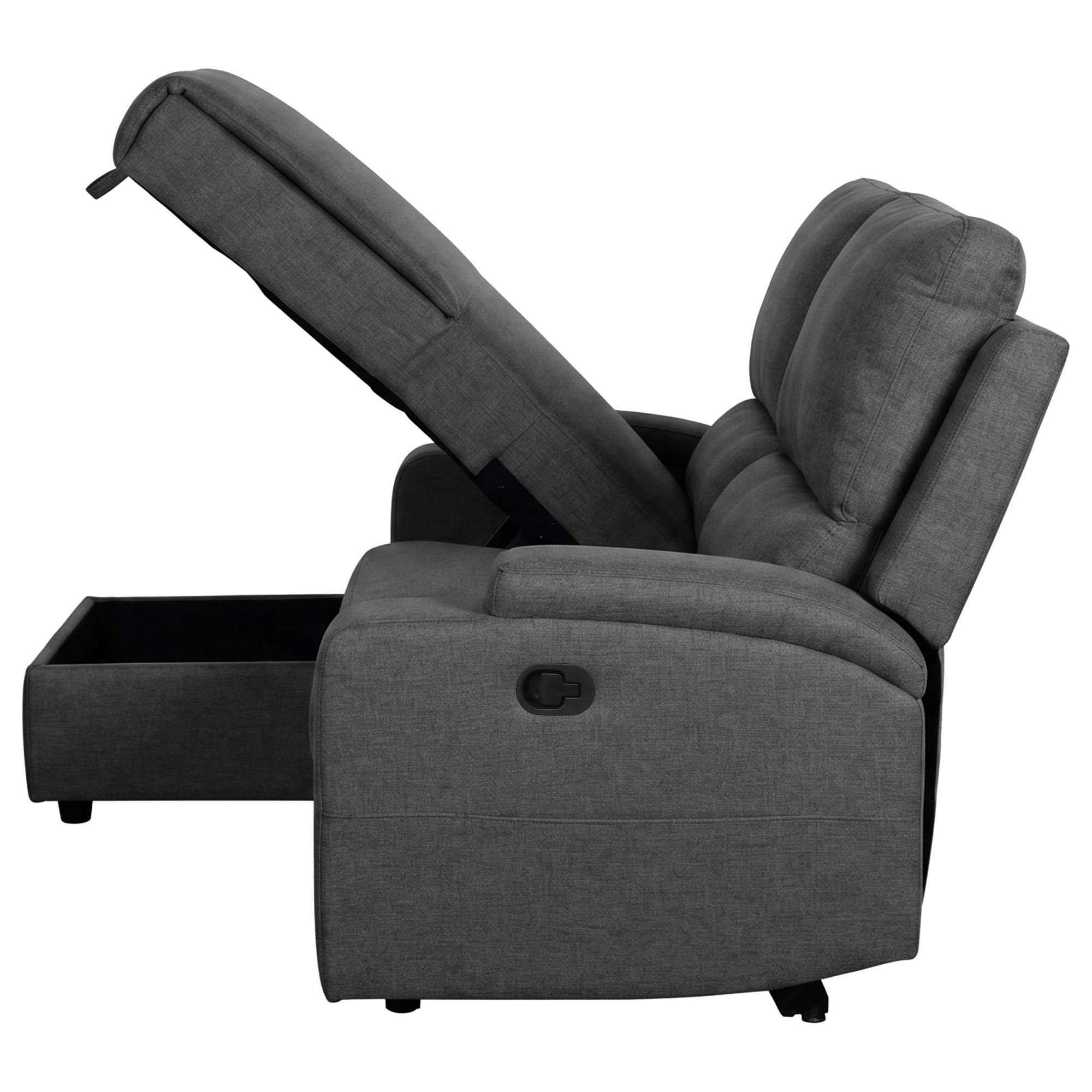 GOODproduct »NAPORI Struktur-Bezug, L-Form, 210cm, man./elektr. Relaxfunktion« USB-A bei elektr. Variante, Staukasten, Seitentasche u. Federkern