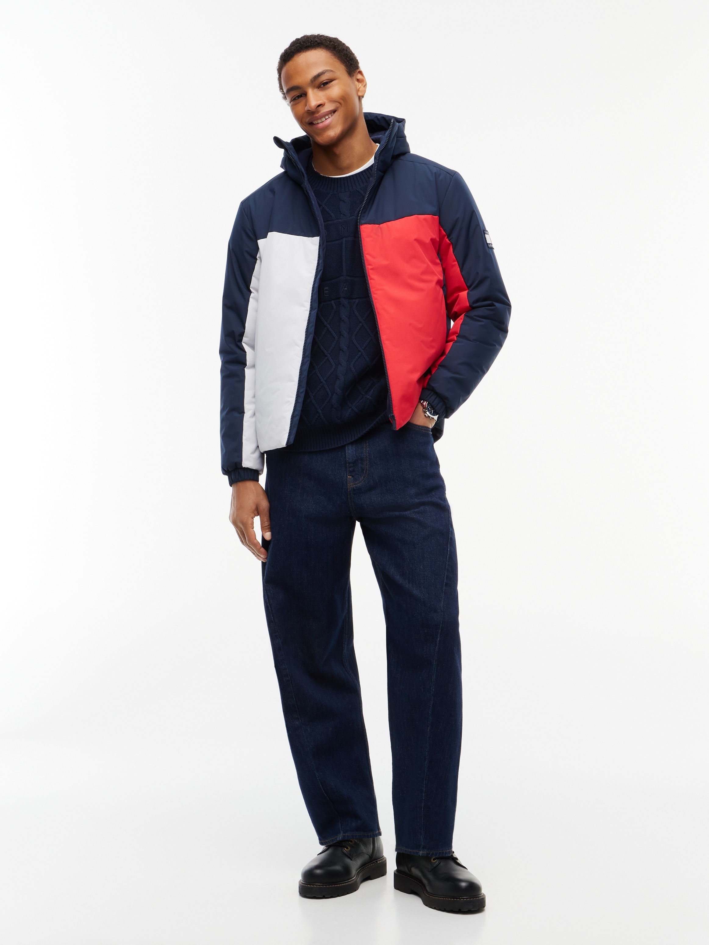 Tommy Jeans Outdoorjacke mit Kapuze Freizeitjacke, Übergangsjacke, Regular Fit, Kapuze