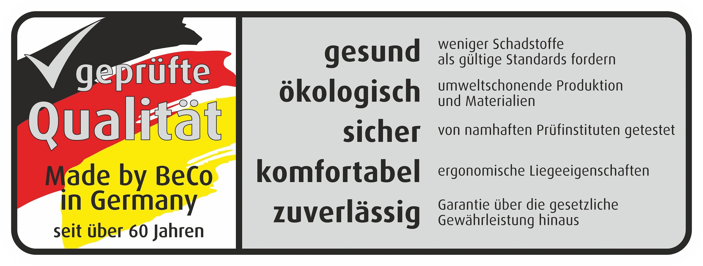 Beco Lattenrost »StandardFlex«, (Set, 2 St., 2-tlg.), mit Härteverstellung, BLAUER ENGEL zertifiziert