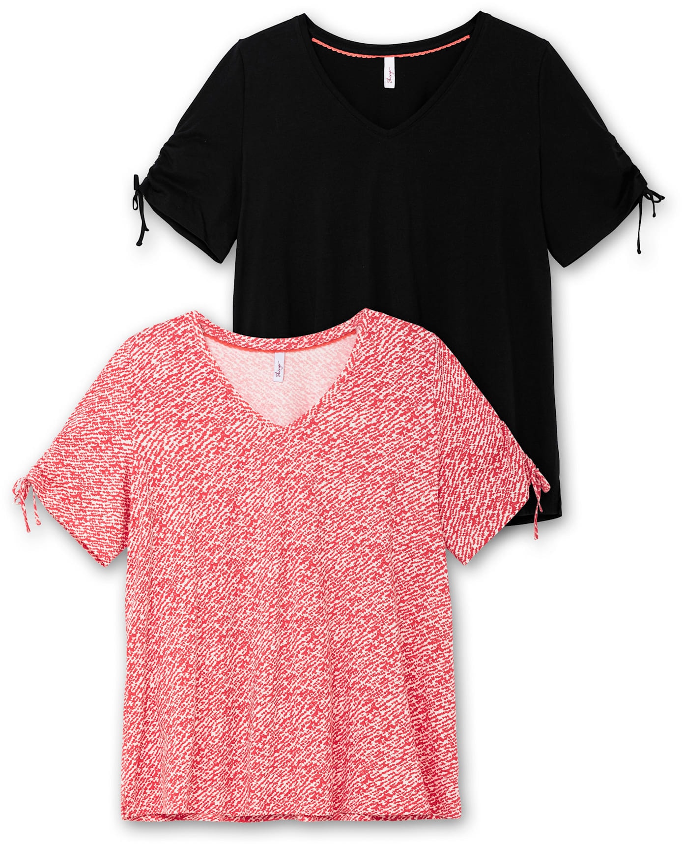 Sheego Kurzarmshirt »T-Shirt«, (1 tlg.)