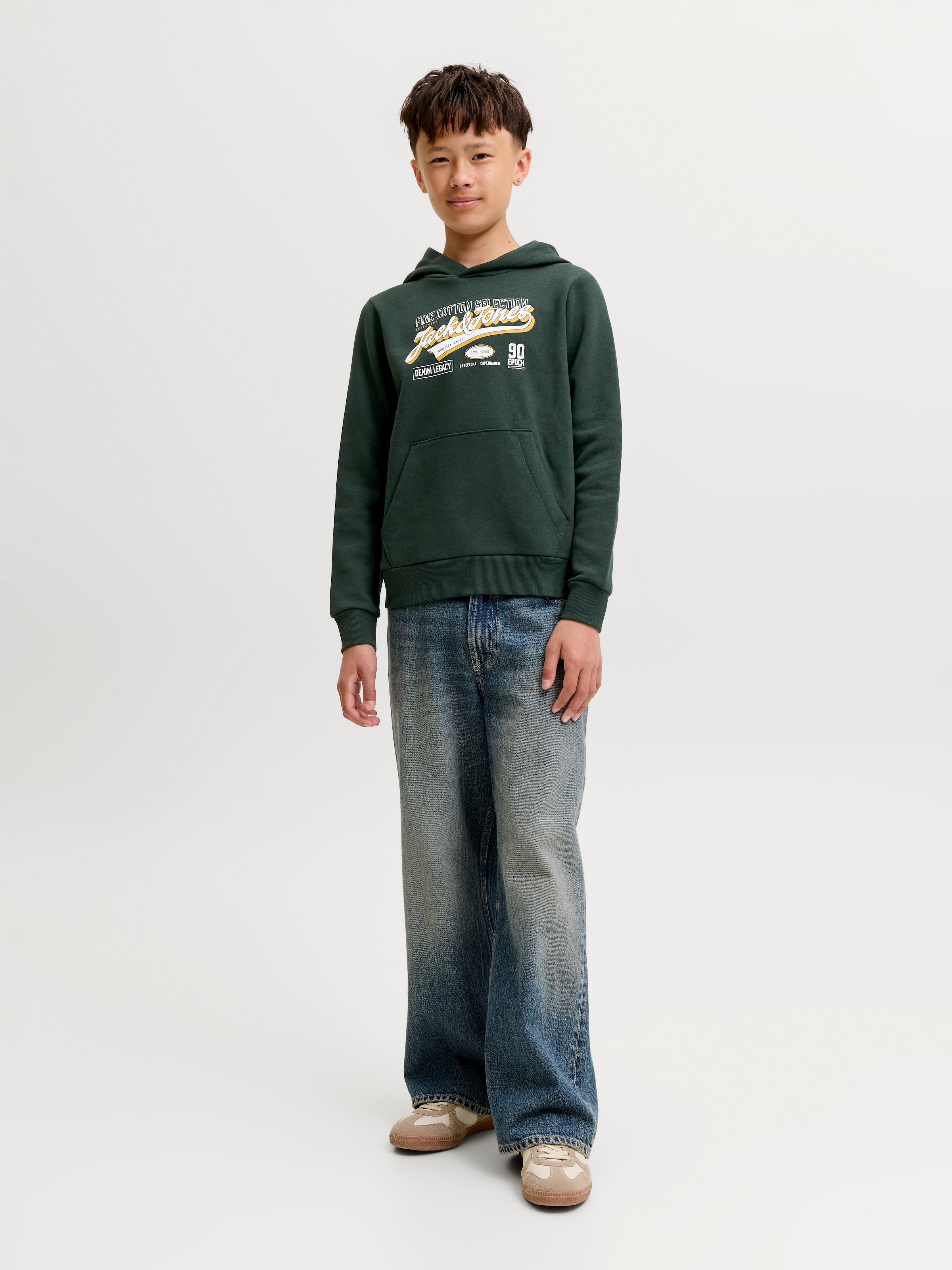 Jack & Jones Junior Kapuzensweatshirt »JJELOGO SWEAT HOOD 2 COL AW26 SN JNR«, Baumwolle, regular fit
