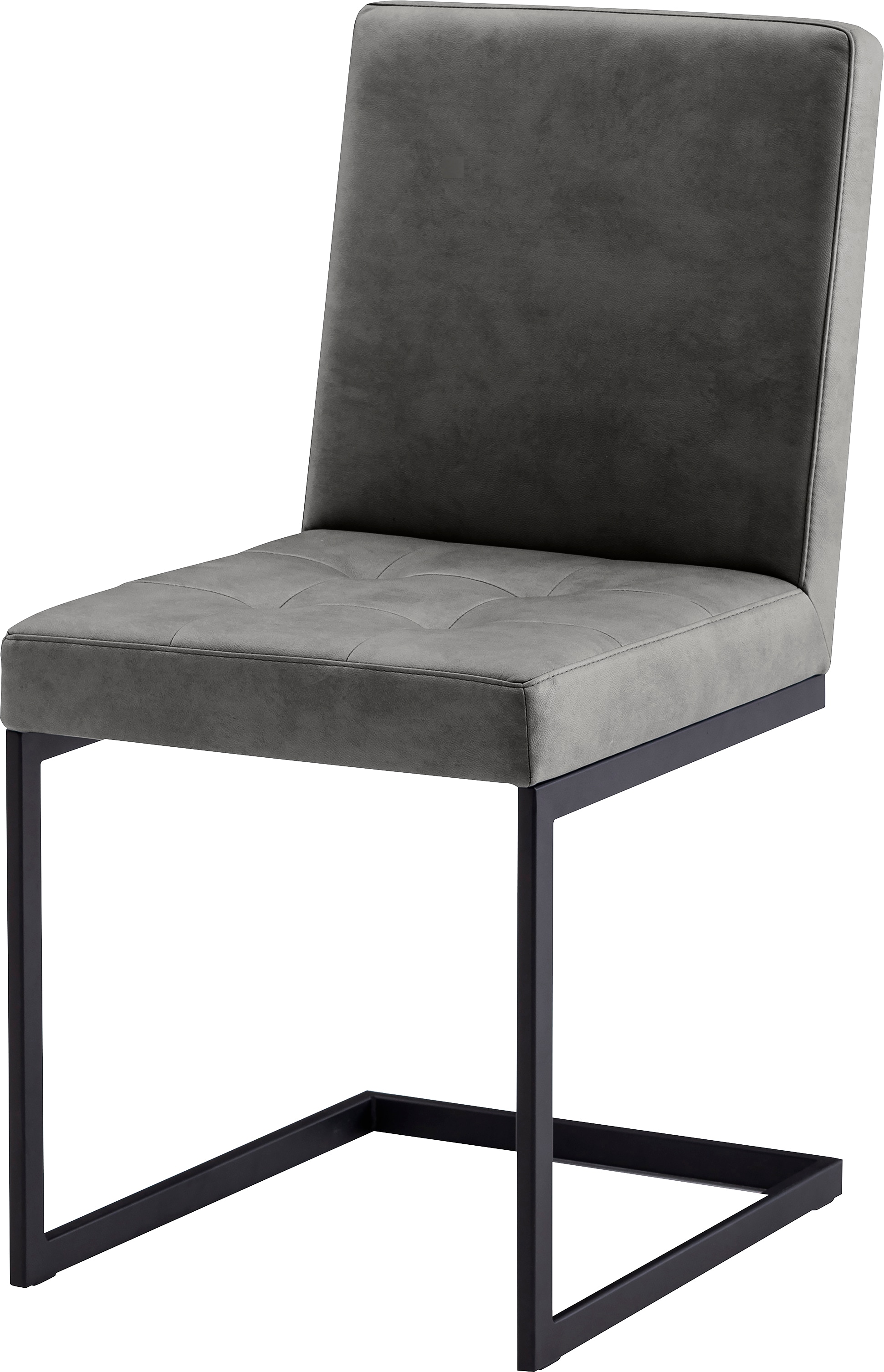 K+W Komfort & Wohnen Chaise de salle à manger »Freischwinger« () 1 cuisChâssis cantilever en tube carré noir, grand confort d'assise