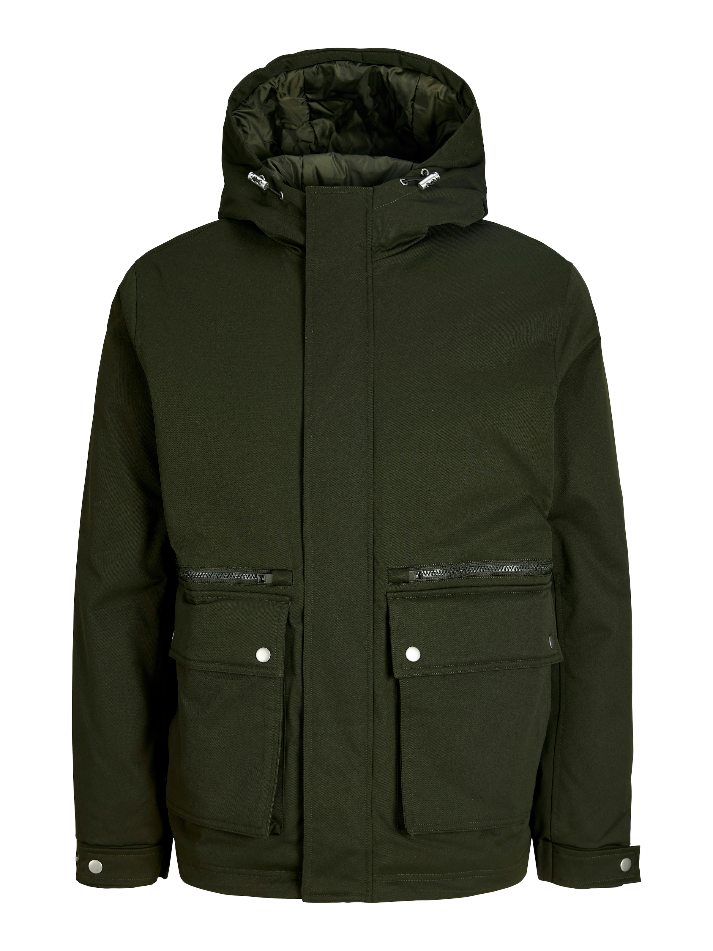 Jack & Jones Parka »JJEWOLF PARKA JACKET NOOS« avec capuche fibre synthétique, coupe régulière