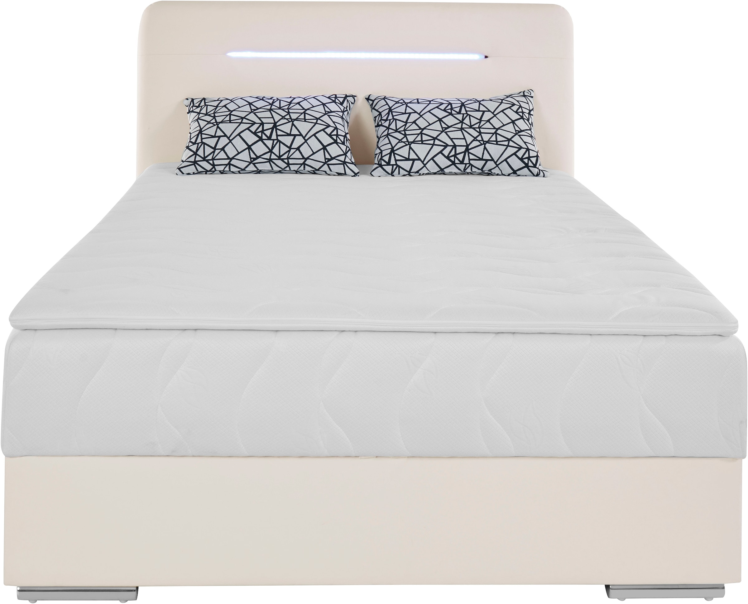 COTTA Boxbett »Lighstar«, inklusive LED-Beleuchtung, Topper, Bettkasten und Zierkissen