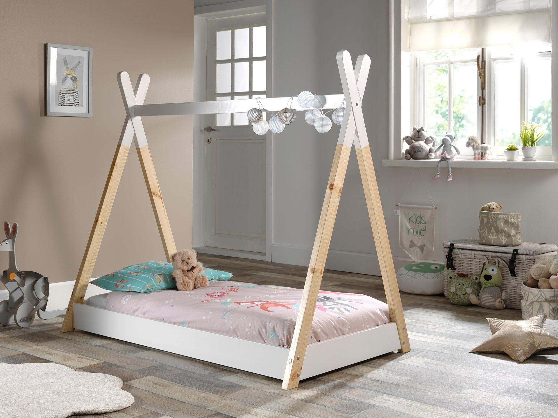 Vipack lit tipi 70x140 blanc