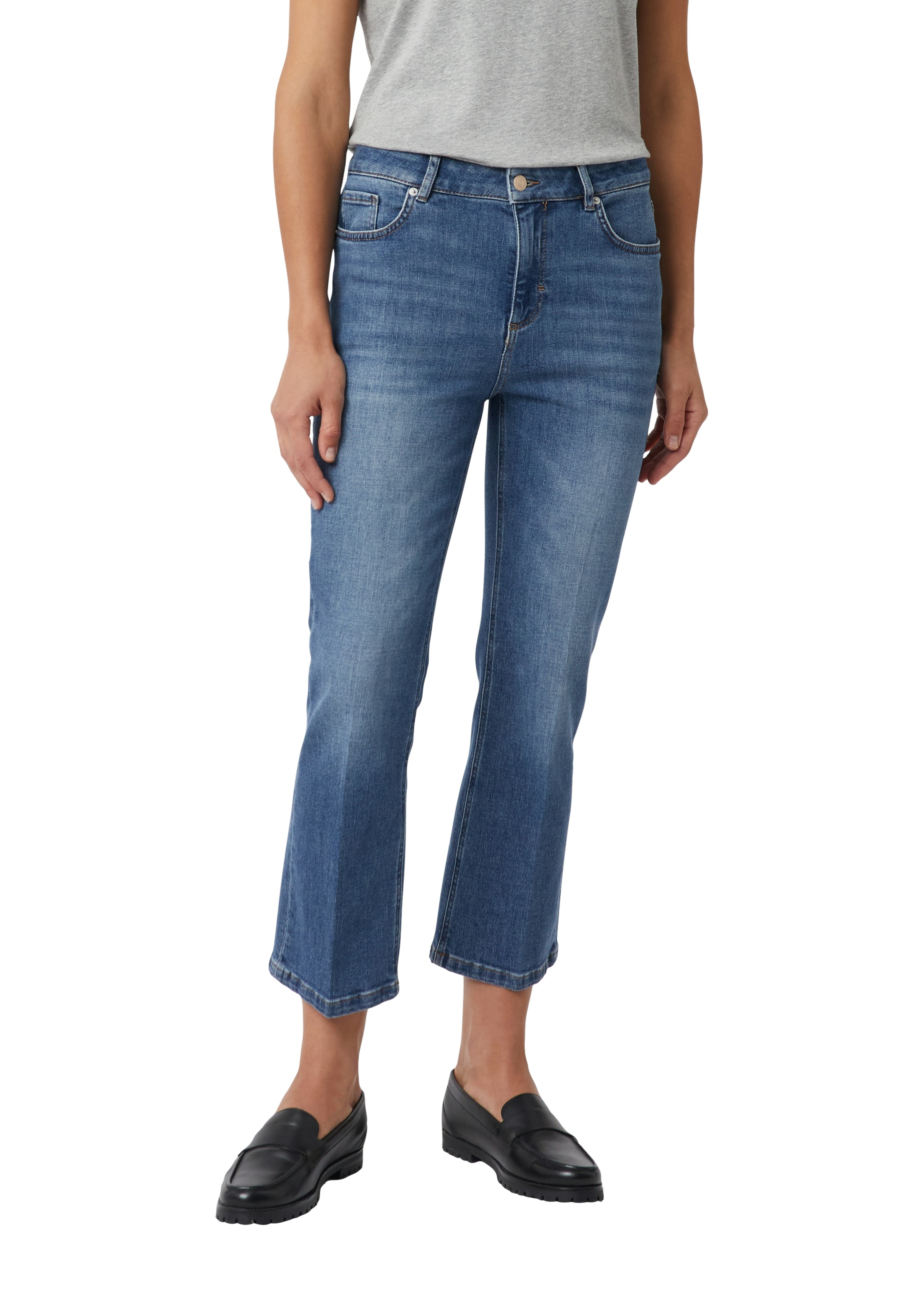 Image of comma casual identity Ankle-Jeans washed, 5-Pocket, casual, flared leg, Baumwollmischung