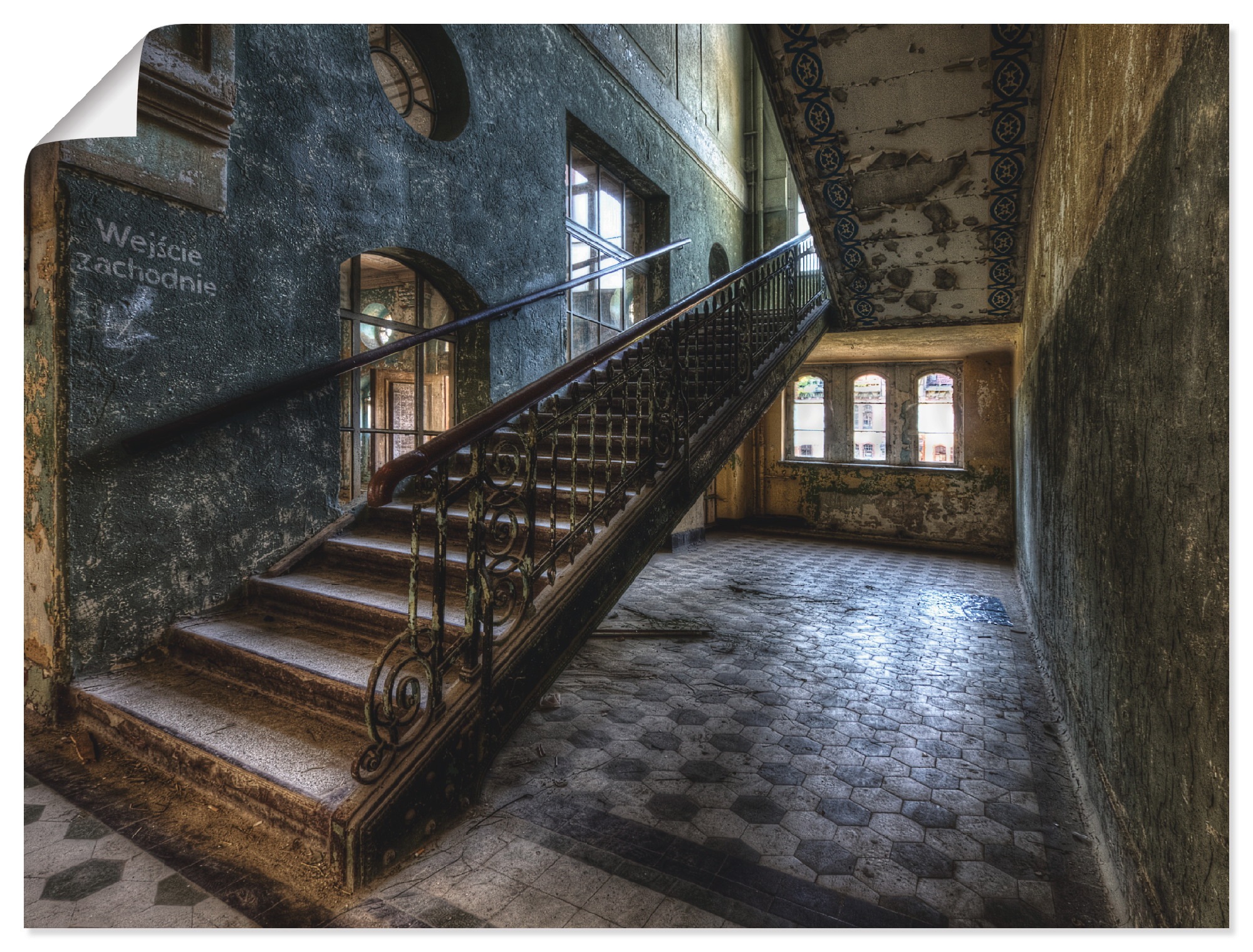 Image of Artland Wandbild "Lost Place - Treppen" Architektonische Elemente 1 Stk. tlg. als Leinwandbild, Poster in verschied. Grössen