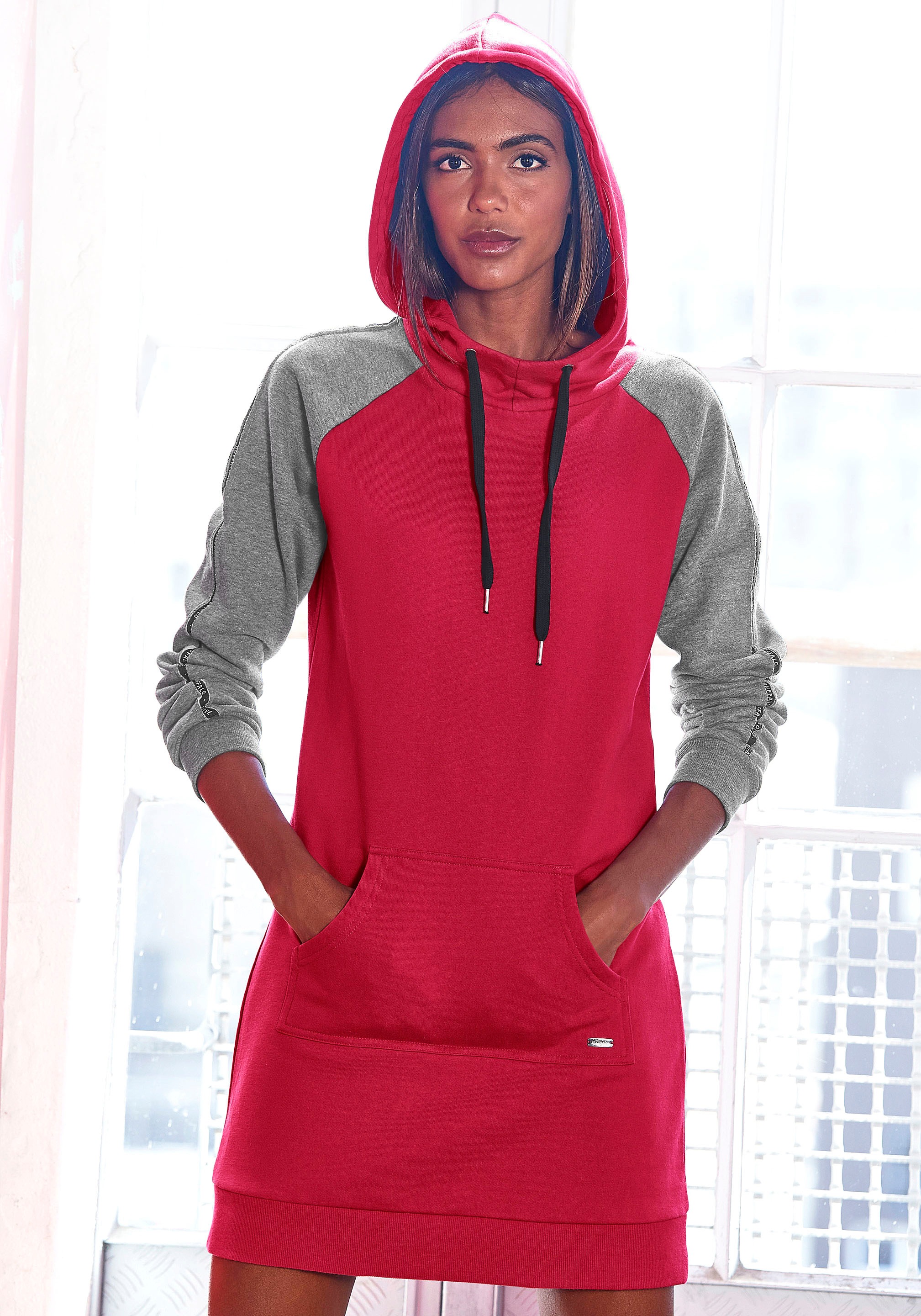 Image of Buffalo Sweatkleid, mit Kontrast-Tapes bei Ackermann Versand Schweiz