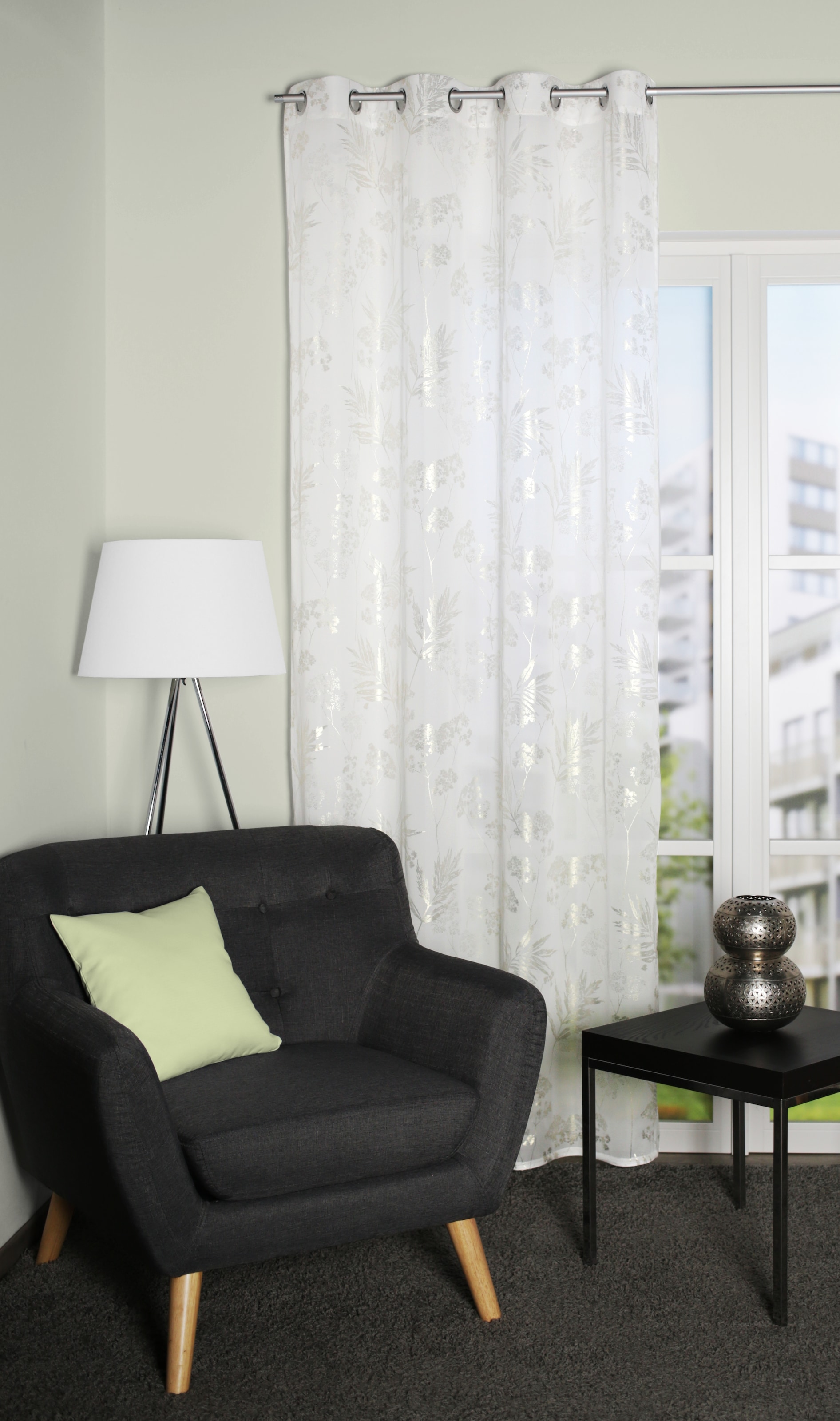 Image of HOME WOHNIDEEN Vorhang "BELAGIO" Ösen 1 Stk. tlg. bedruckt