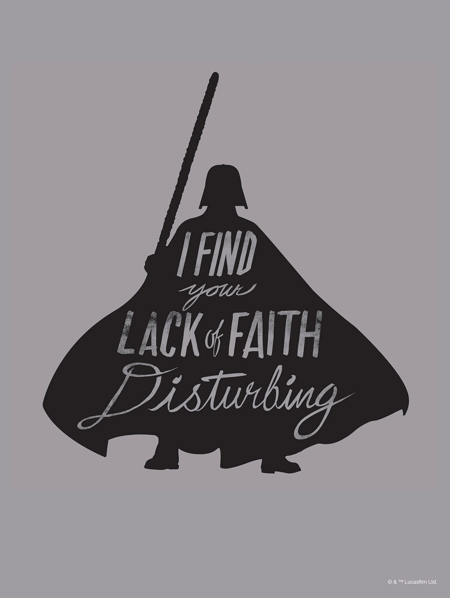 Image of Komar Bild "Star Wars Silhouette Quotes Vader" Disney 1 Stk. tlg. Wandbild zur Dekoration im Kinderzimmer - ohne Rahmen