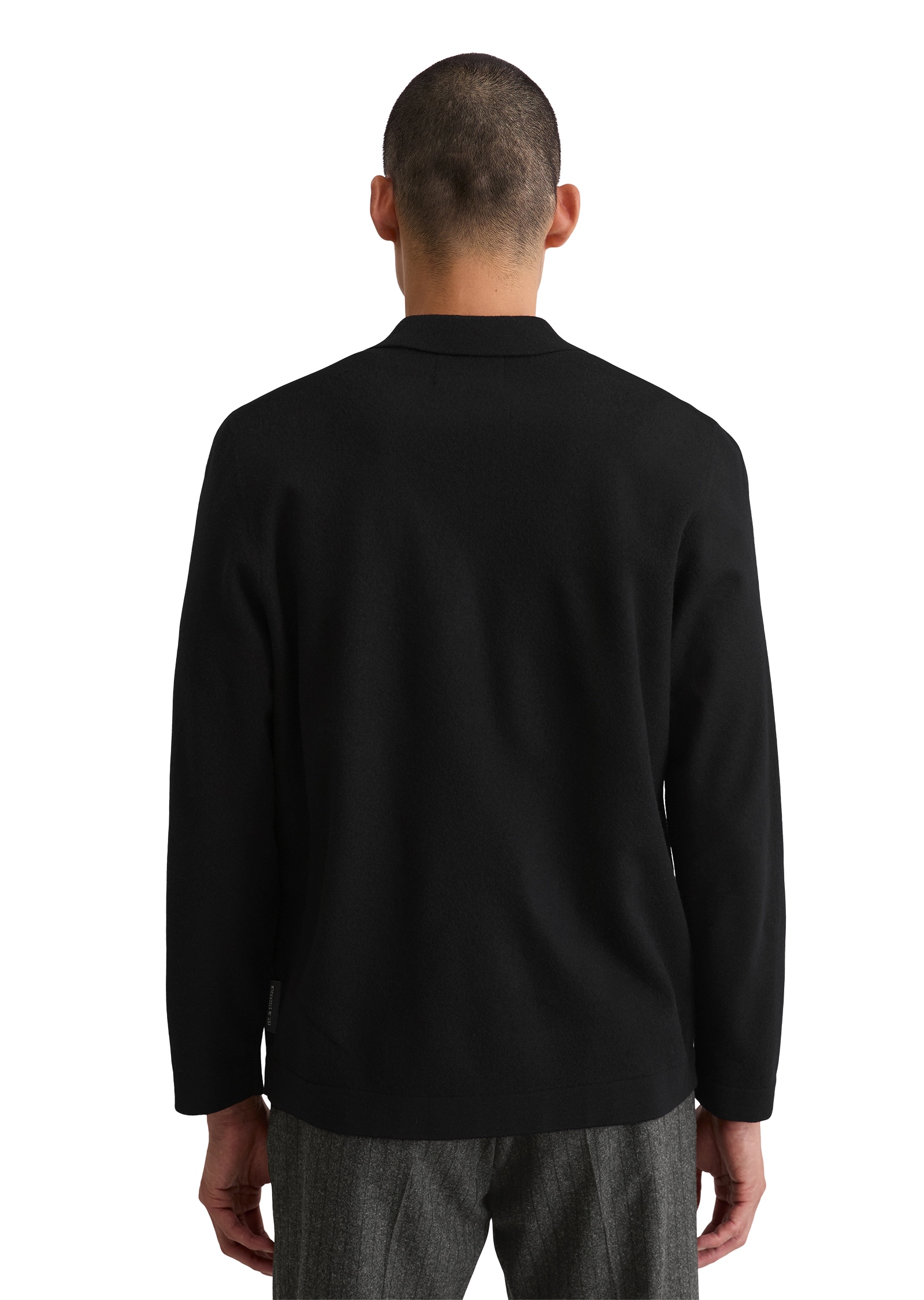 Marc O'Polo Strickjacke Overshirt-Strickjacke regular fit in kompakter Boiled Wool Optik