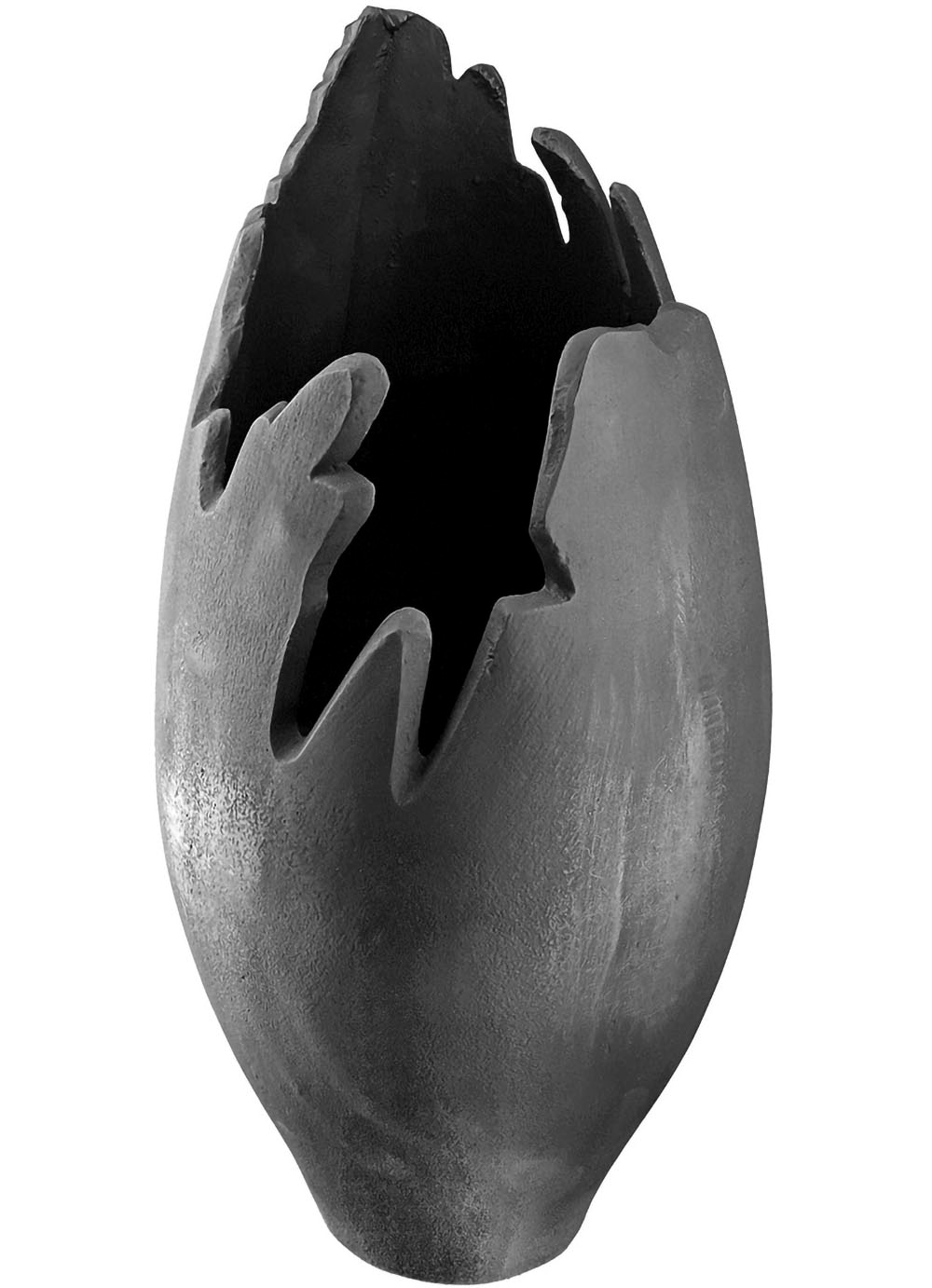 Image of Casablanca by Gilde Dekovase "Vulkano Flame, aus Aluminium, nicht wasserdicht" mit Filzgleitern, nur für Dekozwecke geeignet