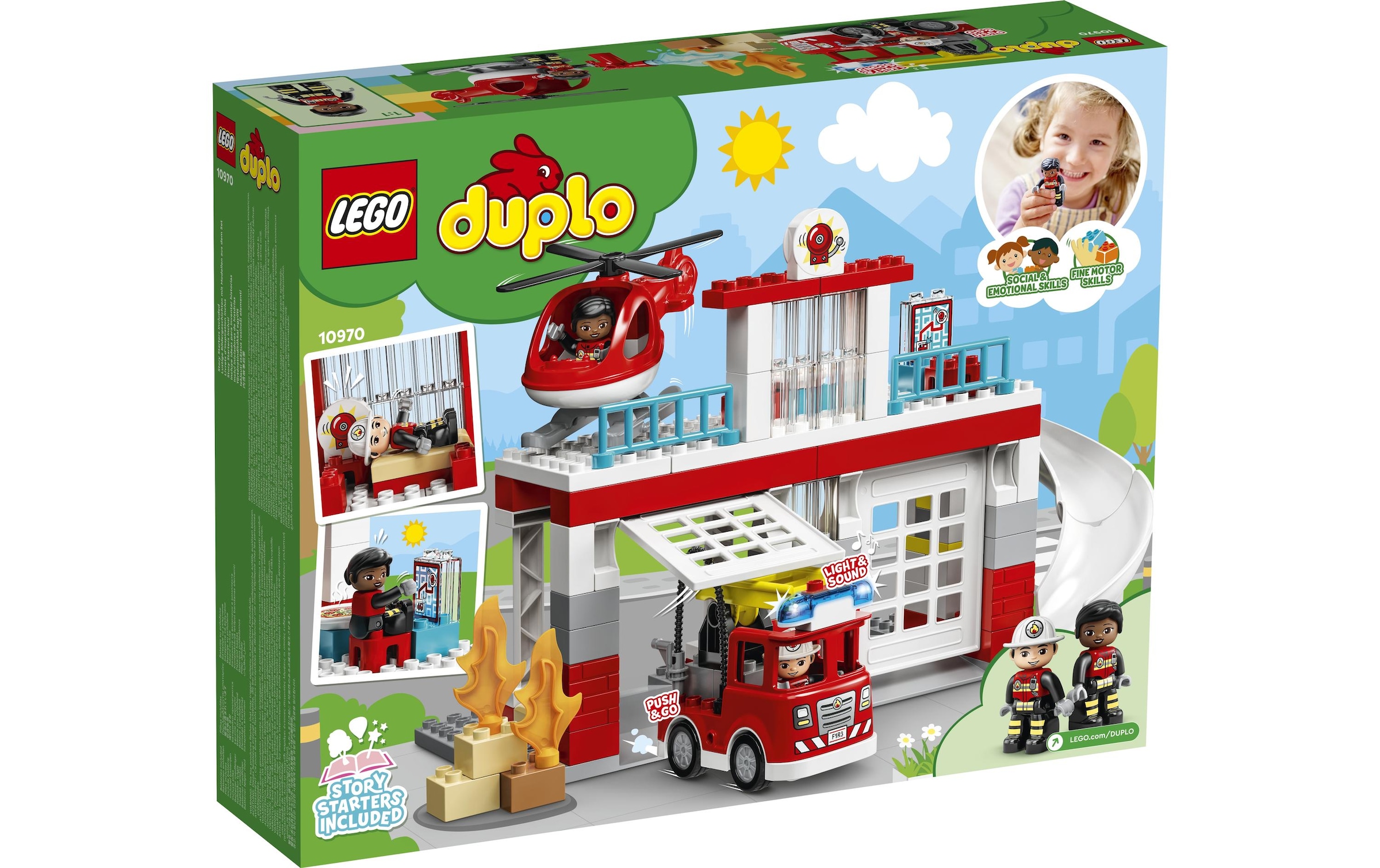 LEGO® Spielbausteine »LEGO DUPLO Feuerwehrwache mit Hub«, (117 St.)