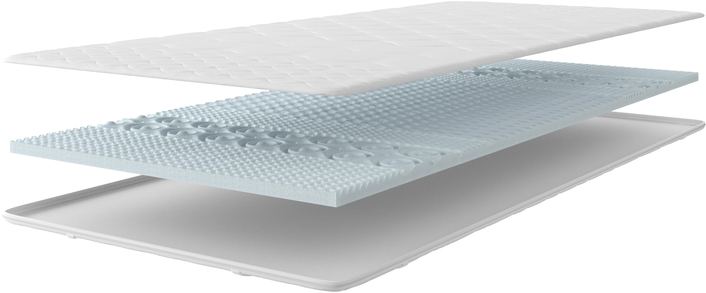 my home Topper »Fantasy, 7 Zonen Topper in 90x200, 140x200 cm und weitere Grössen«, (1 St.), Ideal für Boxspringmatratzen, Baumwoll-Bezug kochfest bis 95 °C